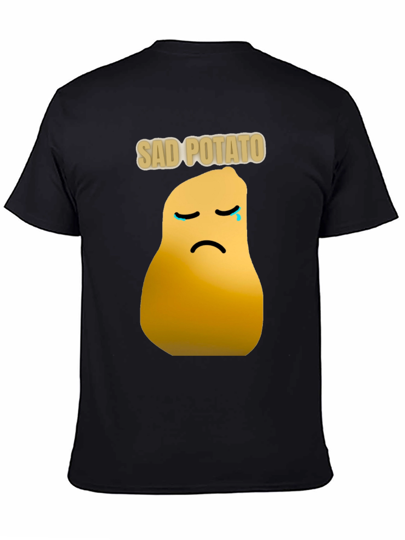 Black Sad Potato Graphic T-Shirt - Unisex Cotton Tee view 4