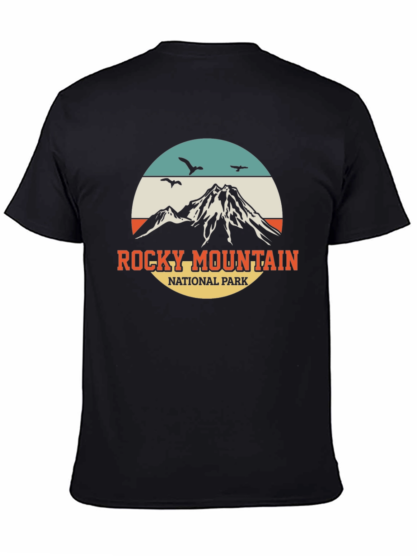 Black Rocky Mountain National Park Graphic T-Shirt view 4