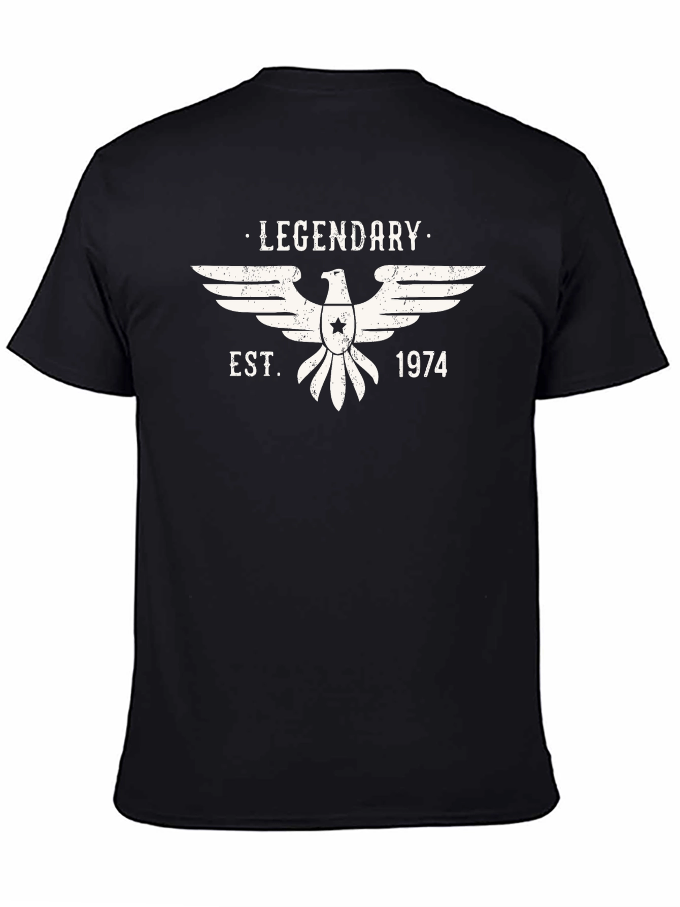 Black Legendary EST. 1974 Eagle Graphic T-Shirt view 4