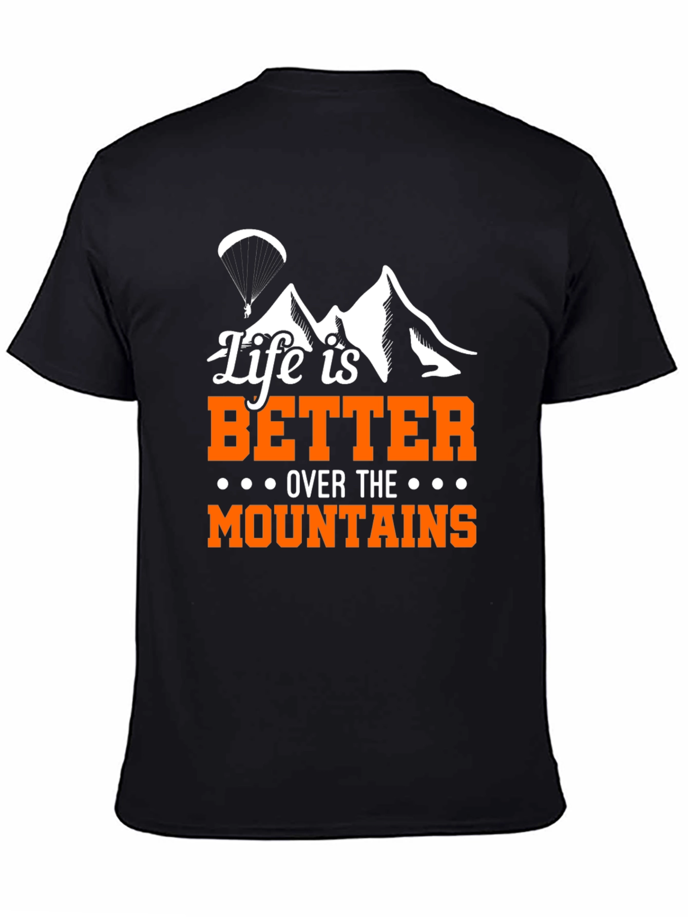 Black Life is Better Over Mountains Graphic Tee view 4