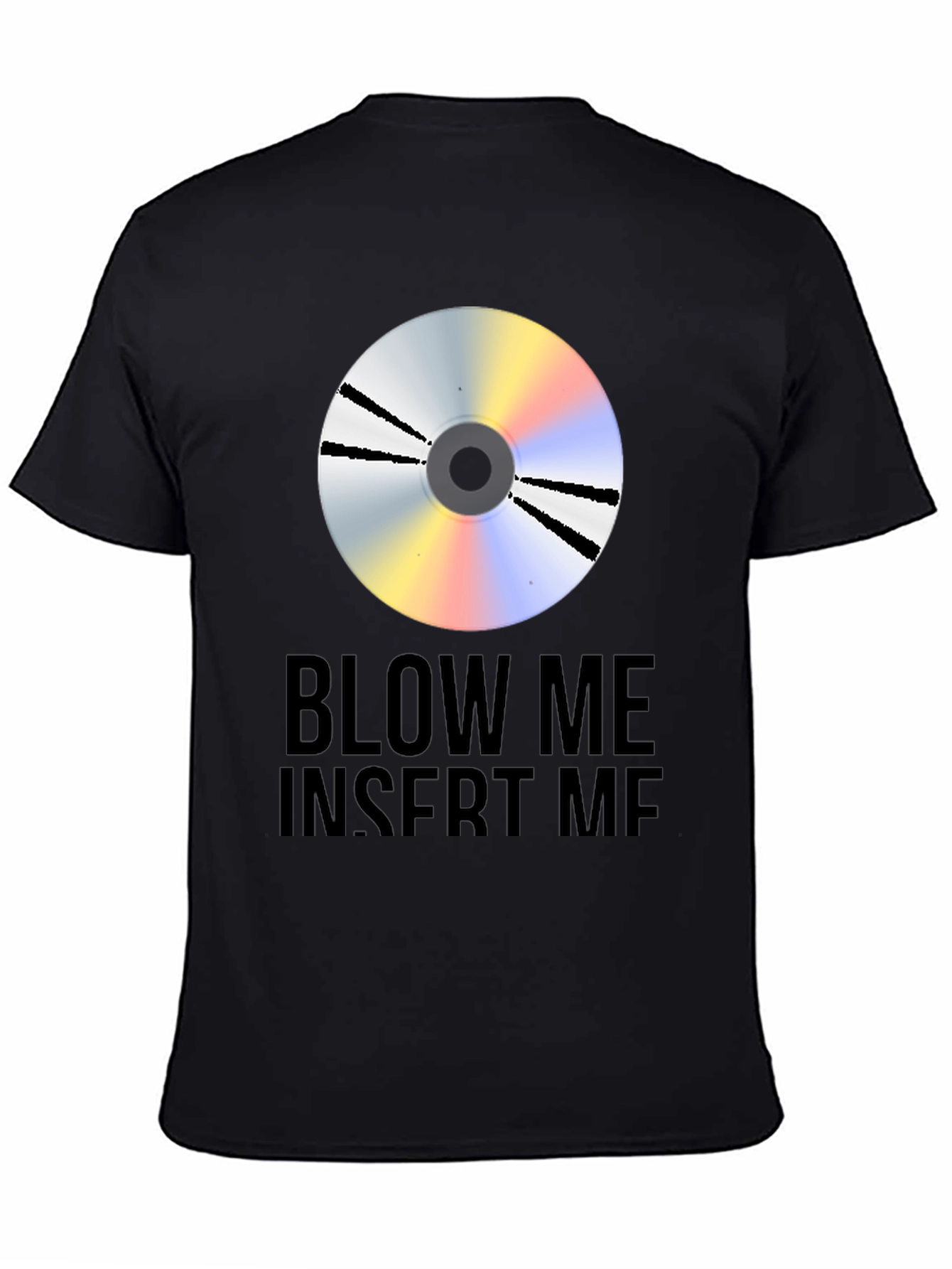 Black "Blow Me Insert Me" Graphic Tee view 4