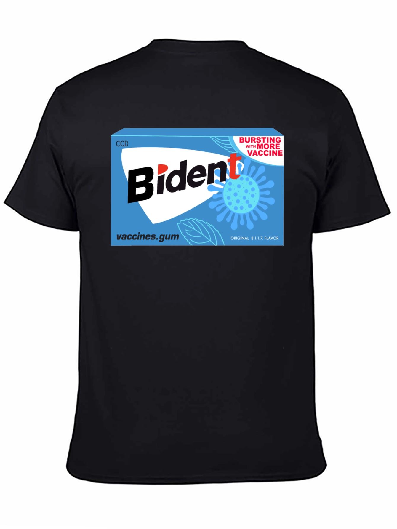 Black Biden Gum T-Shirt - Political Satire Tee view 4