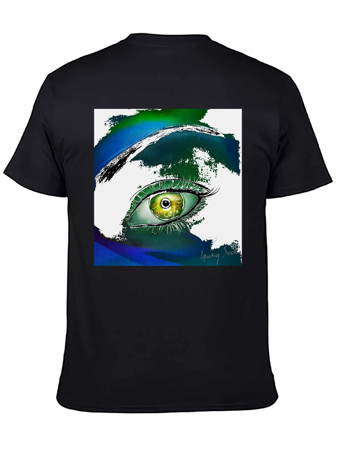 Black Eye Art T-Shirt - Artistic Graphic Tee view 4