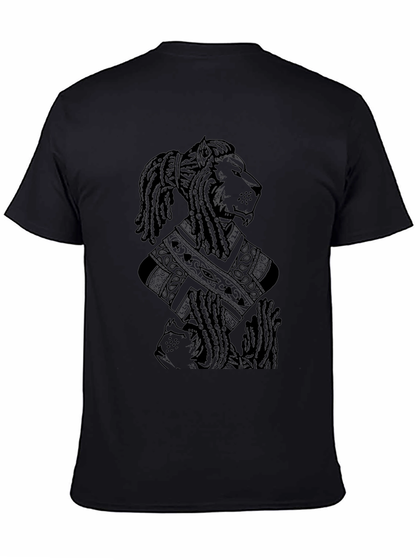 Black Lion King T-Shirt - Black Graphic Tee view 4