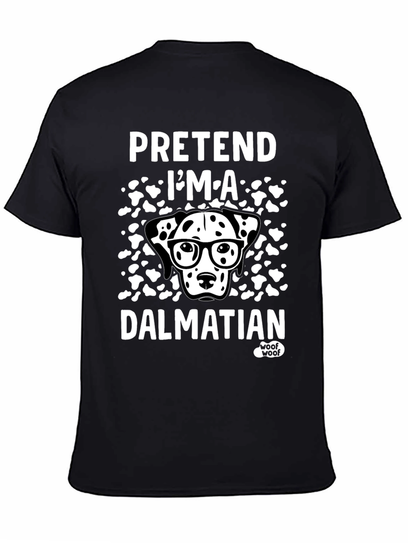 Black Pretend I'm a Dalmatian T-Shirt view 4