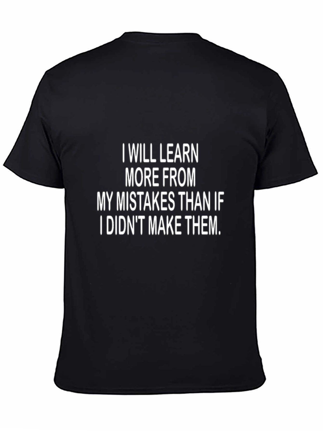 Black Mistake Wisdom Graphic Tee - Learn From Mistakes view 4