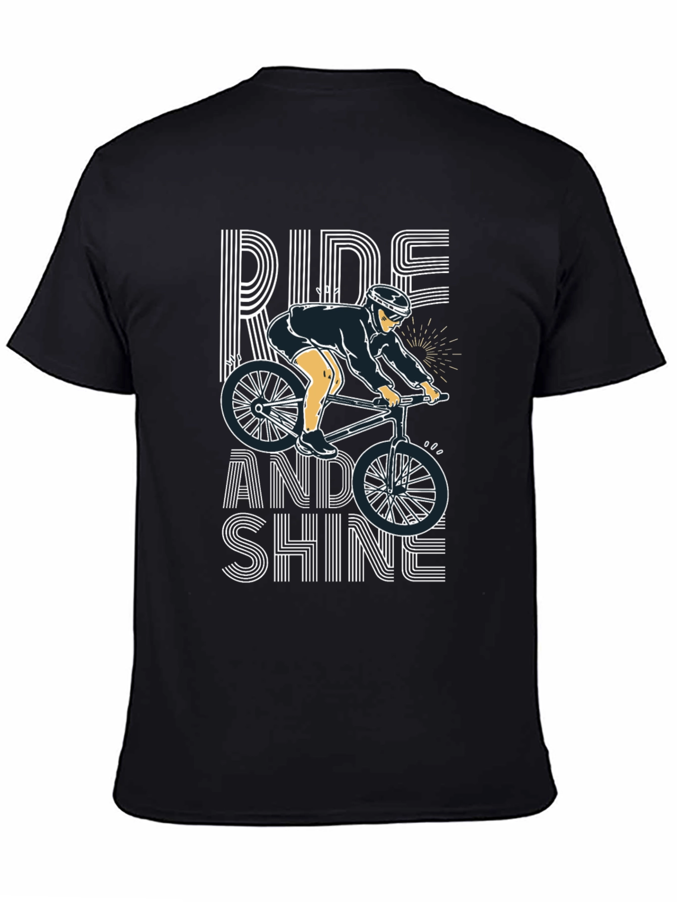 Black Ride and Shine Graphic Tee view 4