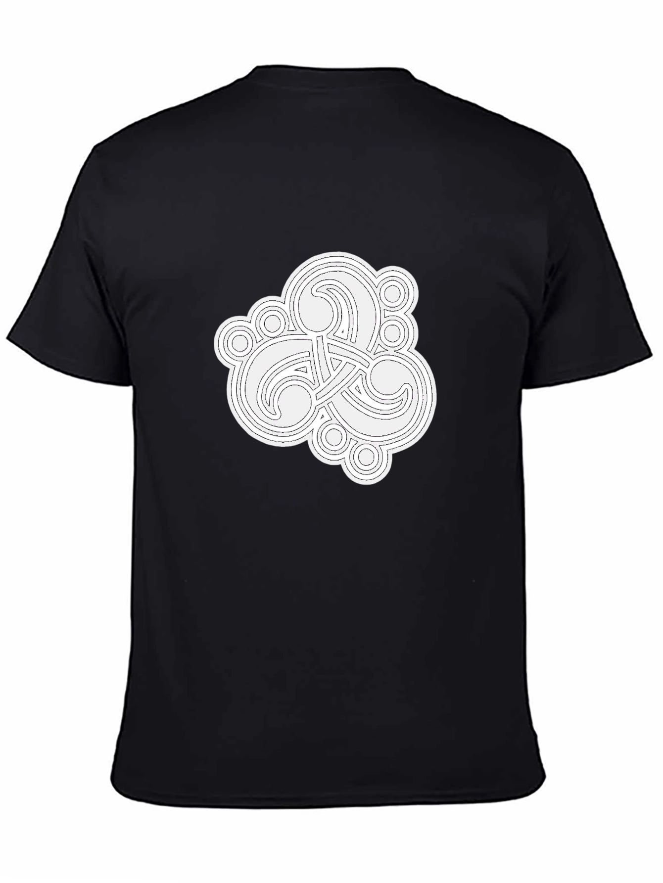Black Celtic Knot Graphic Black T-Shirt view 4