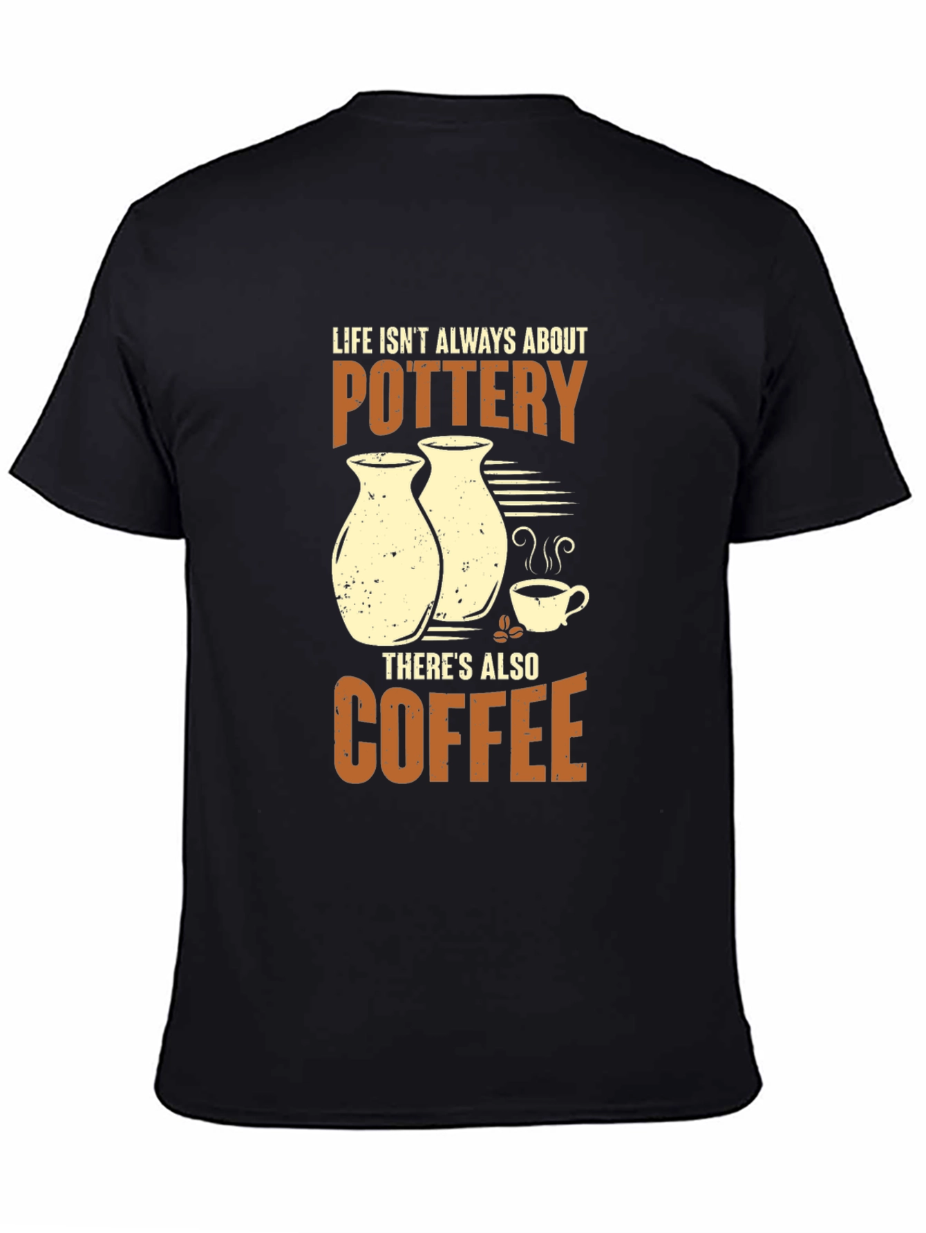 Black Pottery & Coffee Graphic Tee - Hobbyist Apparel view 4