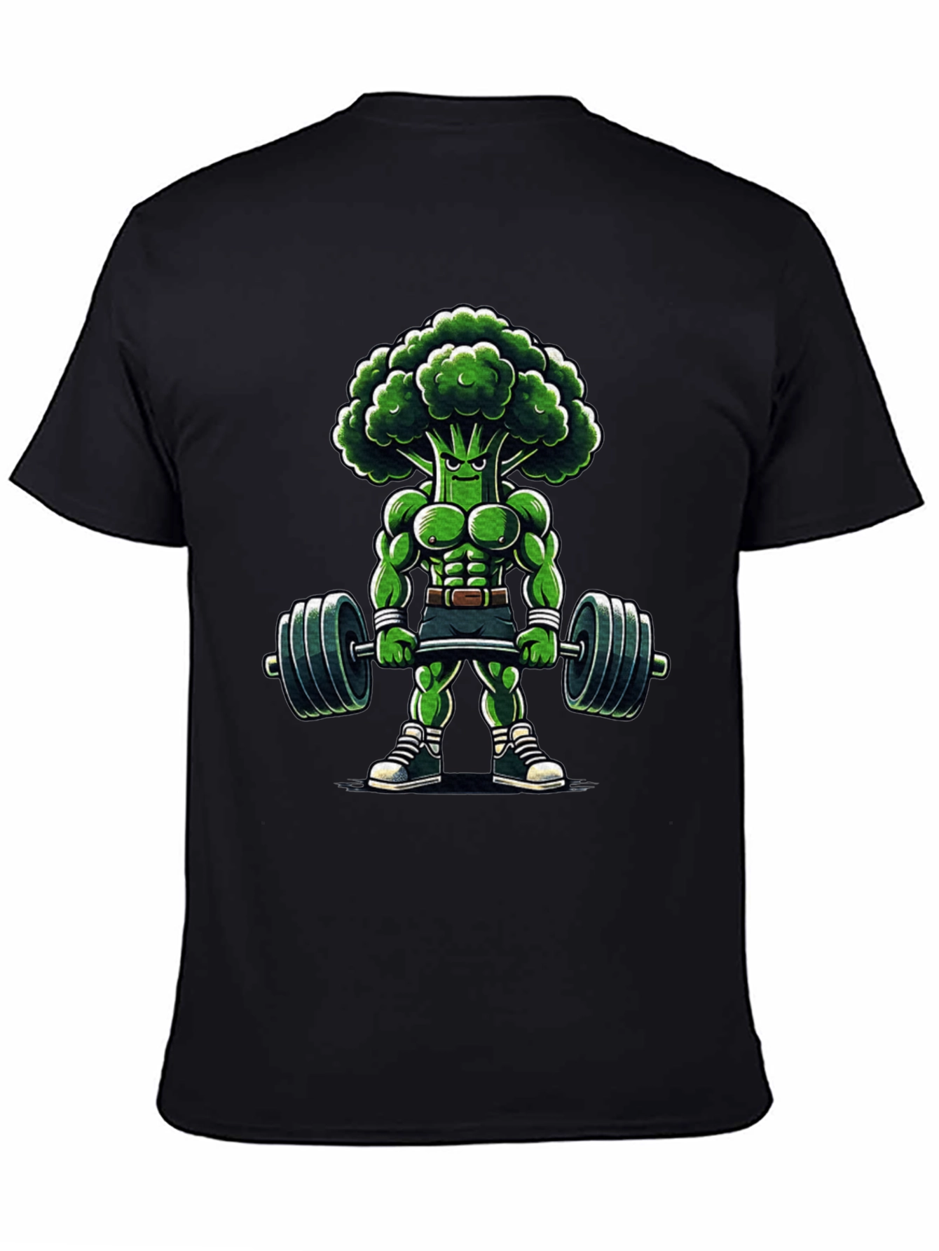 Black Broccoli Bodybuilder T-Shirt view 4