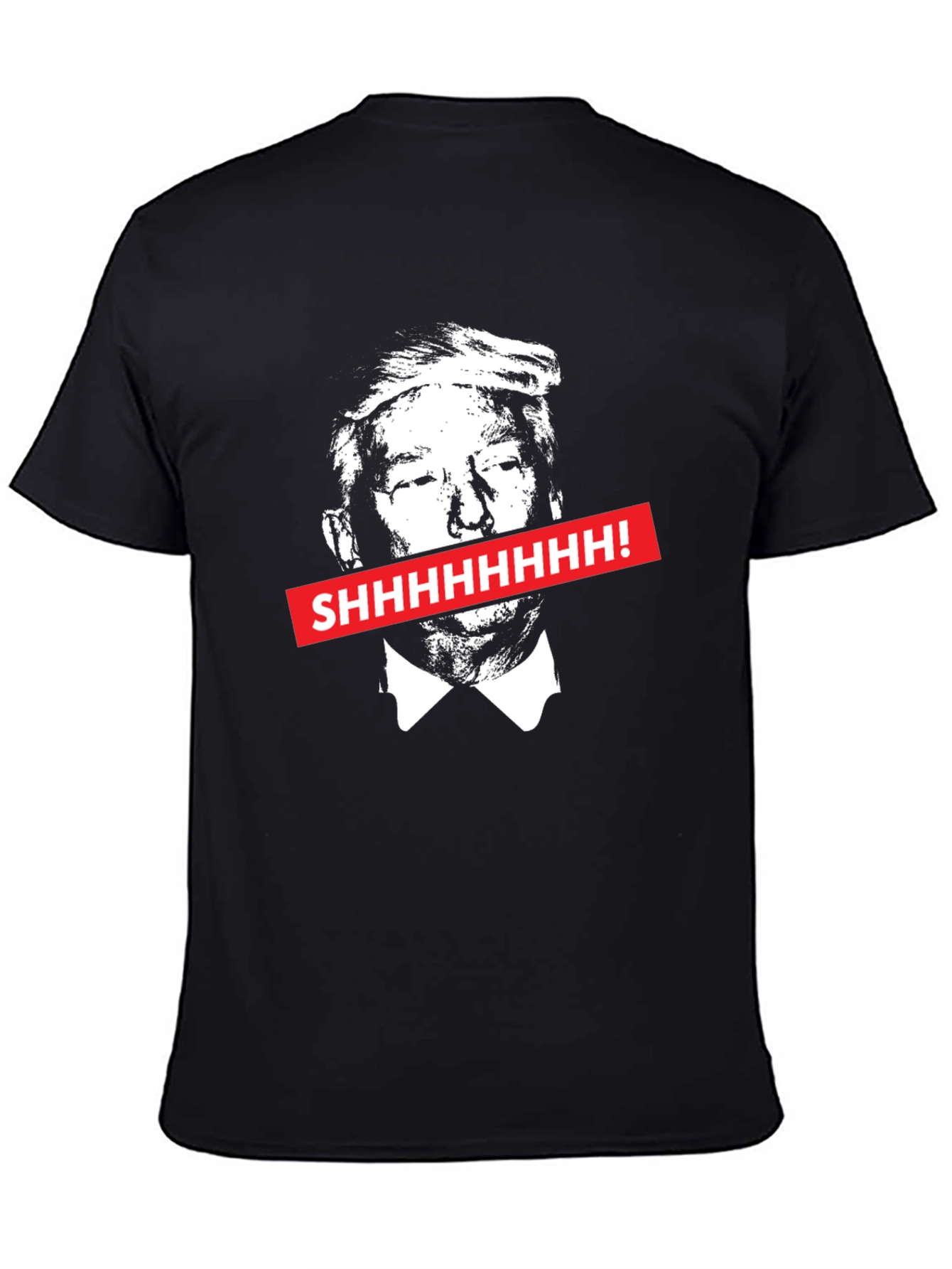Black Trump SHHHHHH! Graphic Tee view 4