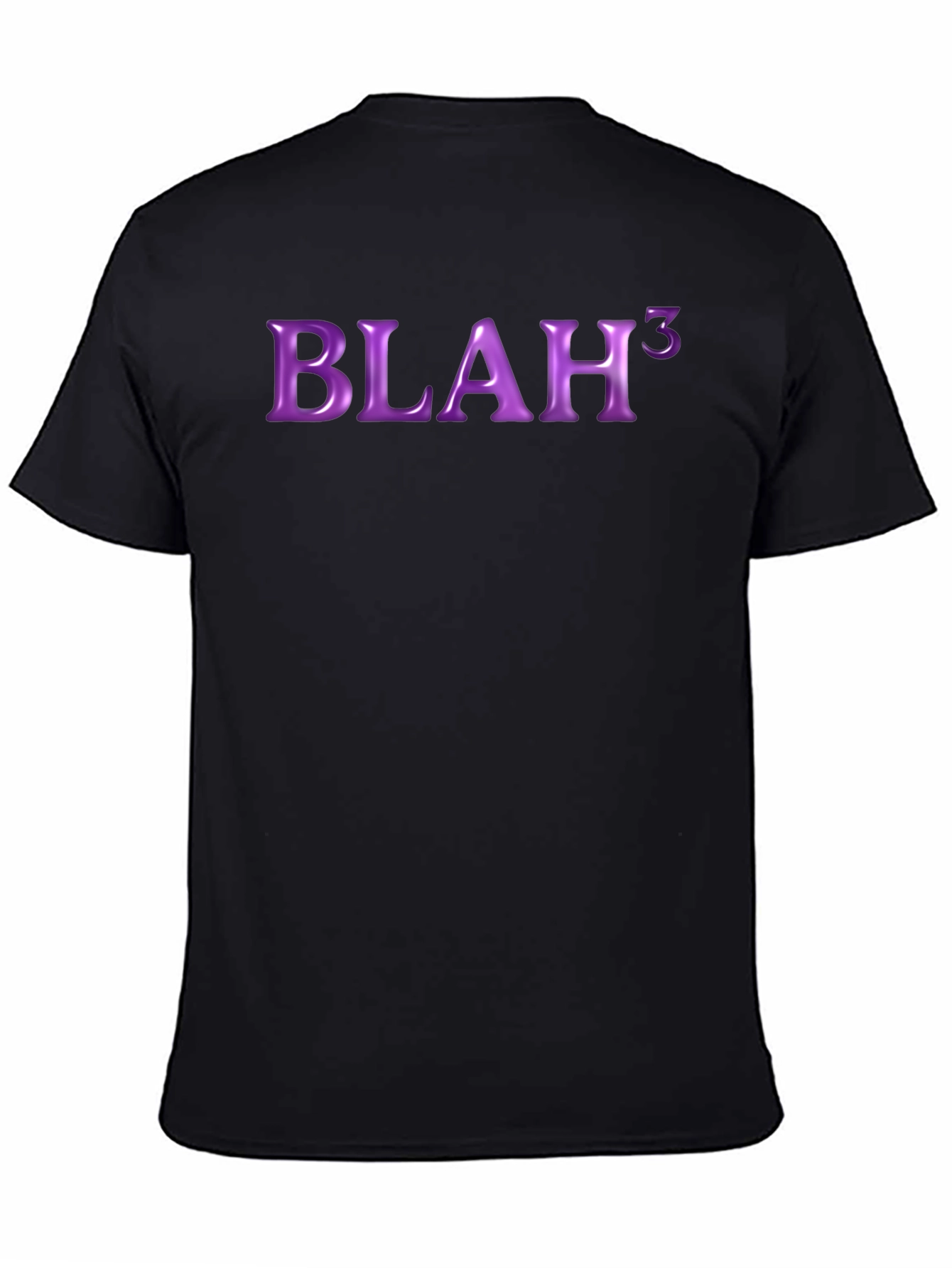 Black Blah Cubed Graphic Tee - Bold Statement T-Shirt view 4