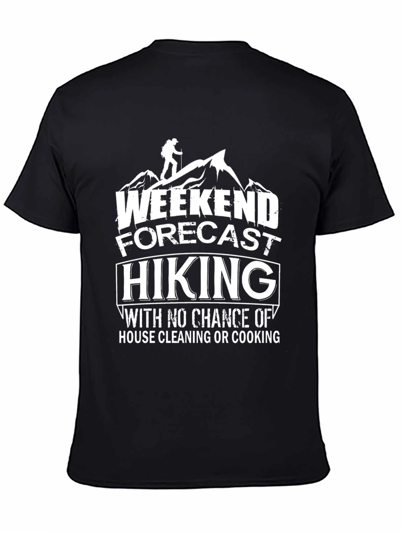 Black Weekend Forecast Hiking T-Shirt view 4