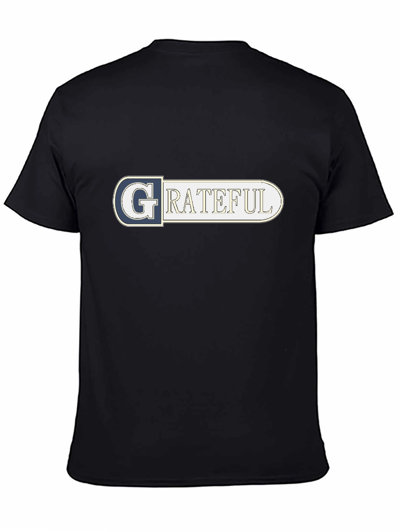 Black Grateful Graphic Tee - Soft Cotton Black T-Shirt view 4