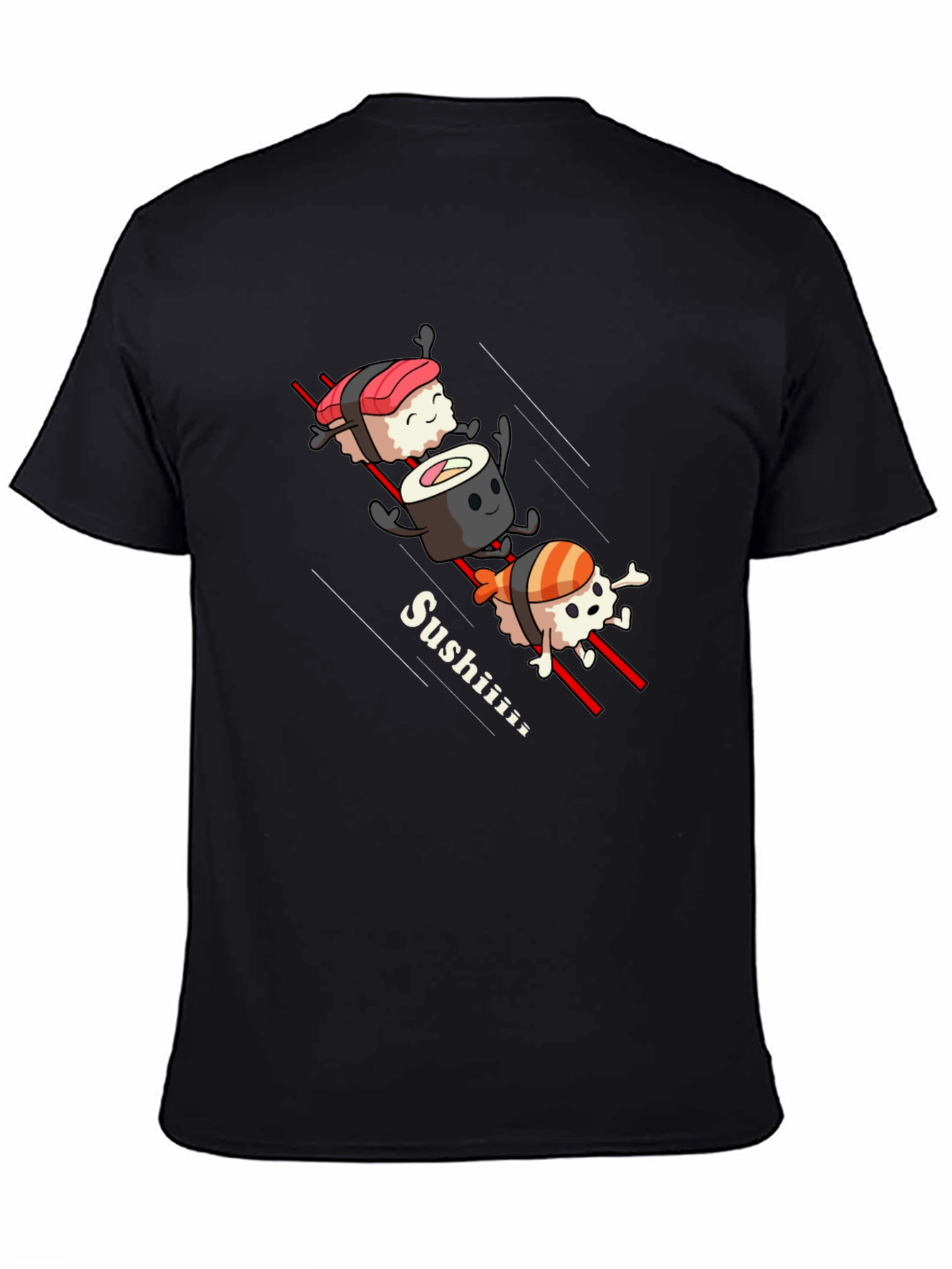 Black Sushi T-Shirt - Funny Sushi Design view 4