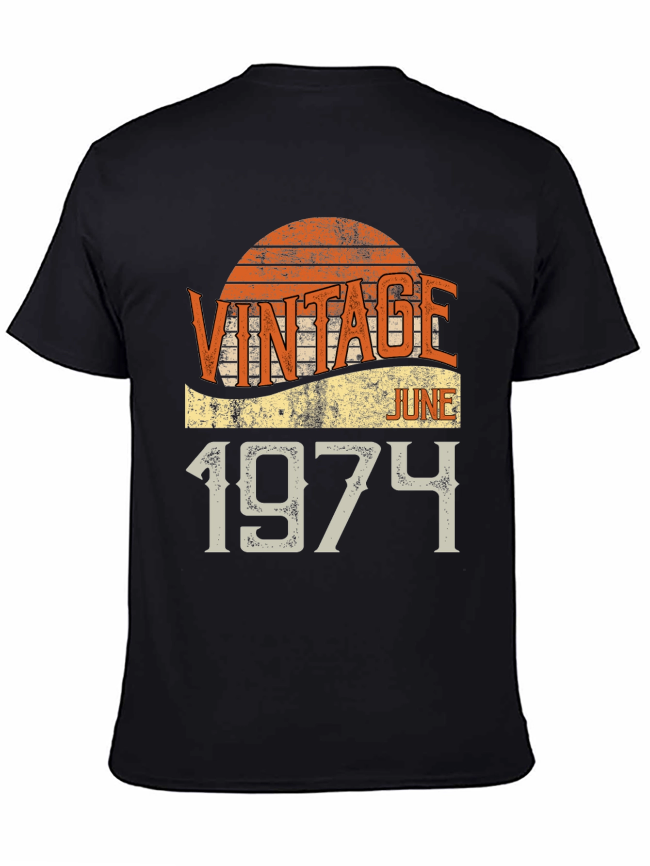 Black Vintage June 1974 T-Shirt view 4