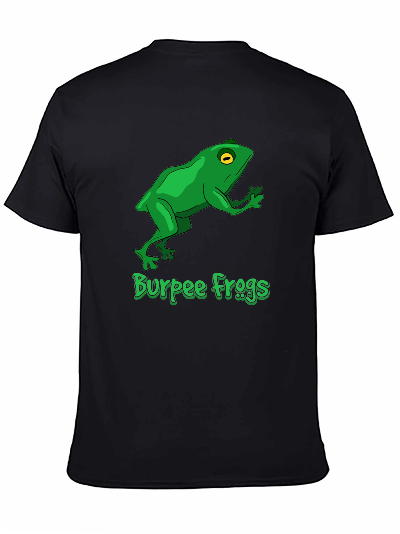 Black Burpee Frogs Graphic Tee - Black Cotton T-Shirt view 4