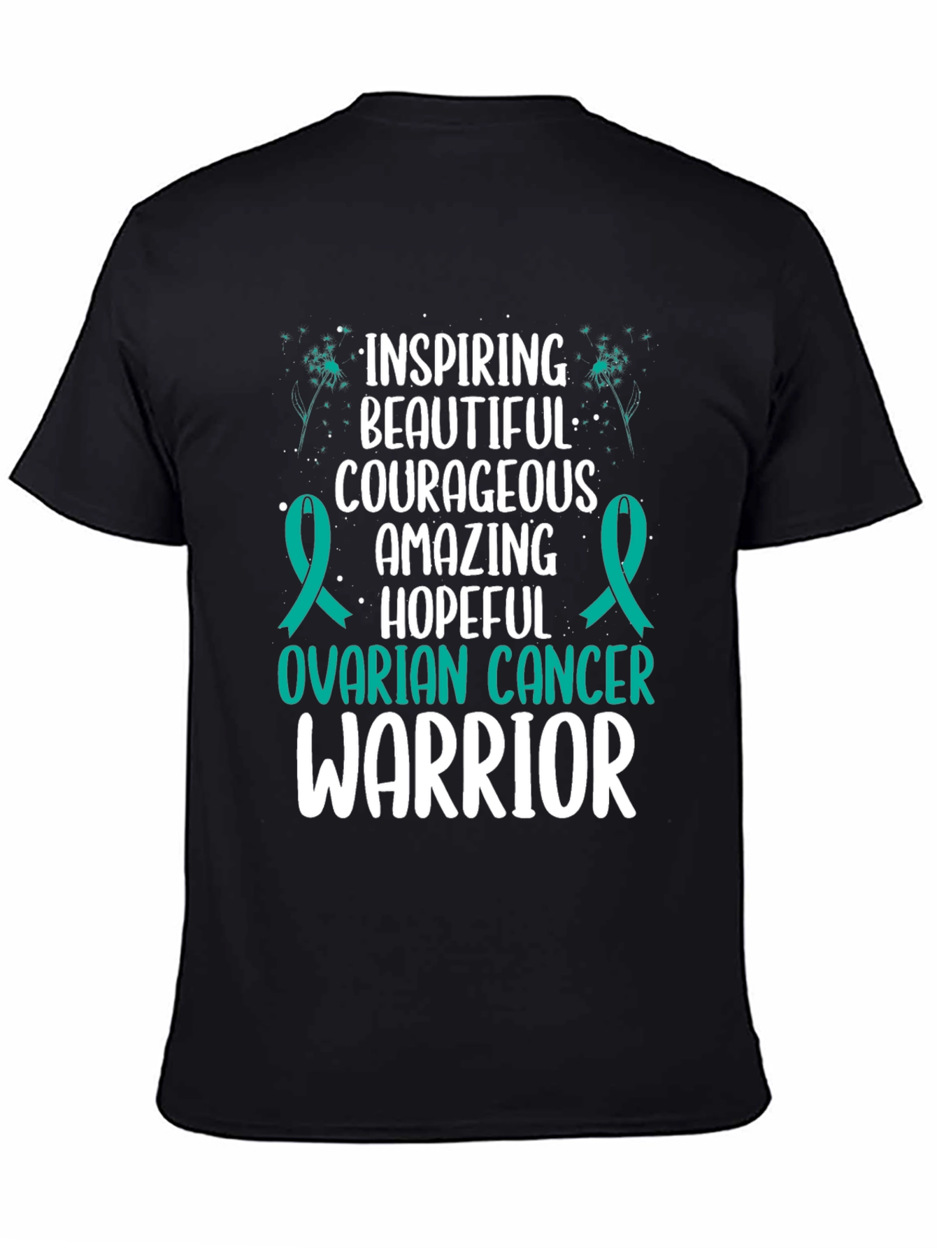 Ovarian Cancer Warrior Tee: Inspiring & Courageous - 4