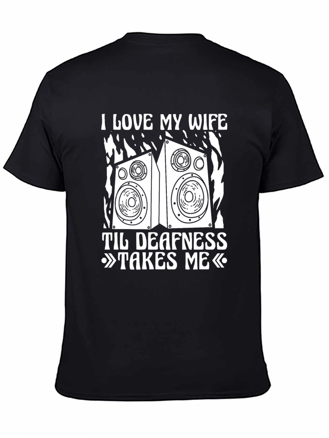 Black I Love My Wife T-Shirt, Loud Music Tee view 4