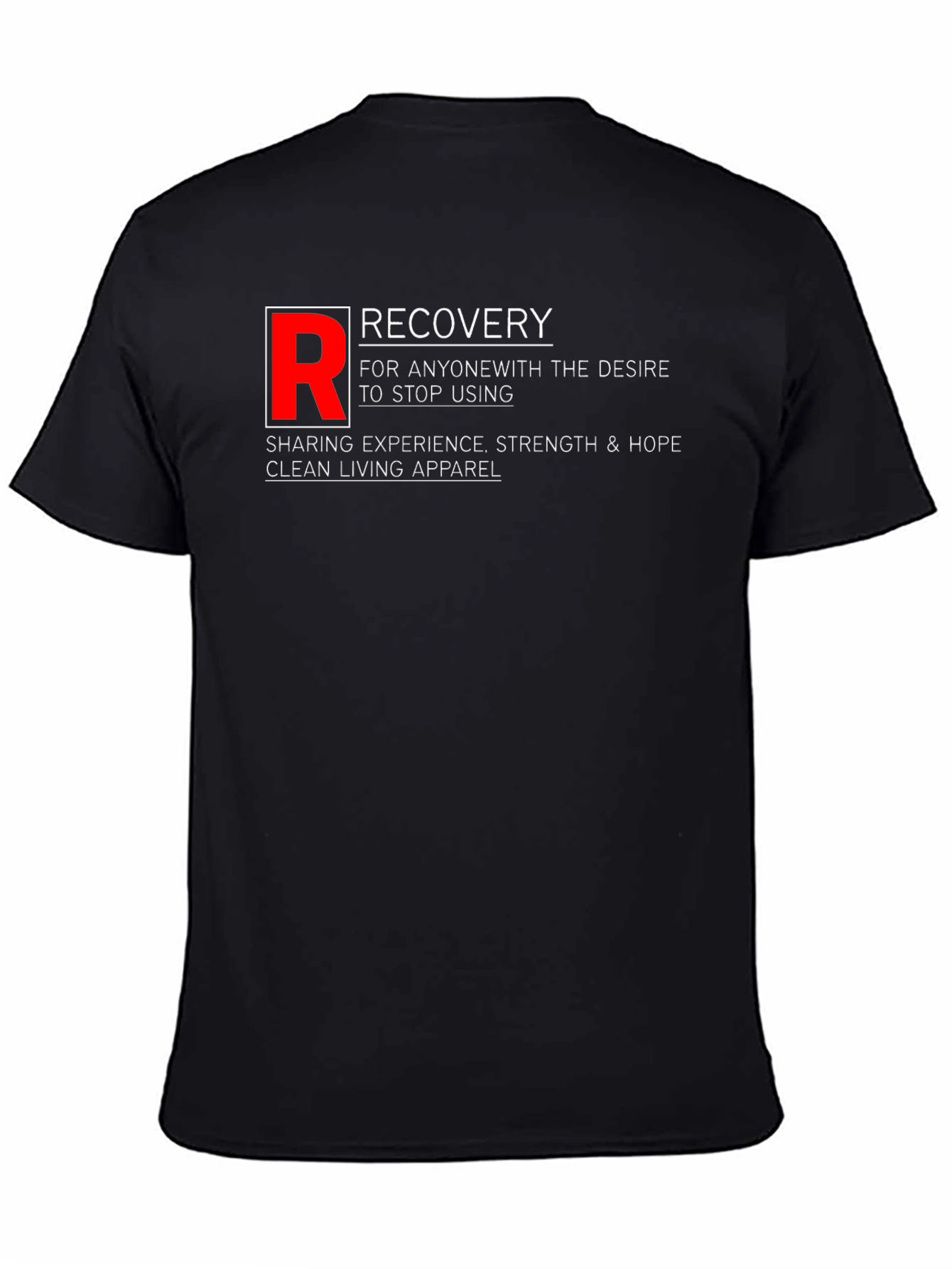 Black Recovery T-Shirt - Clean Living Apparel view 4