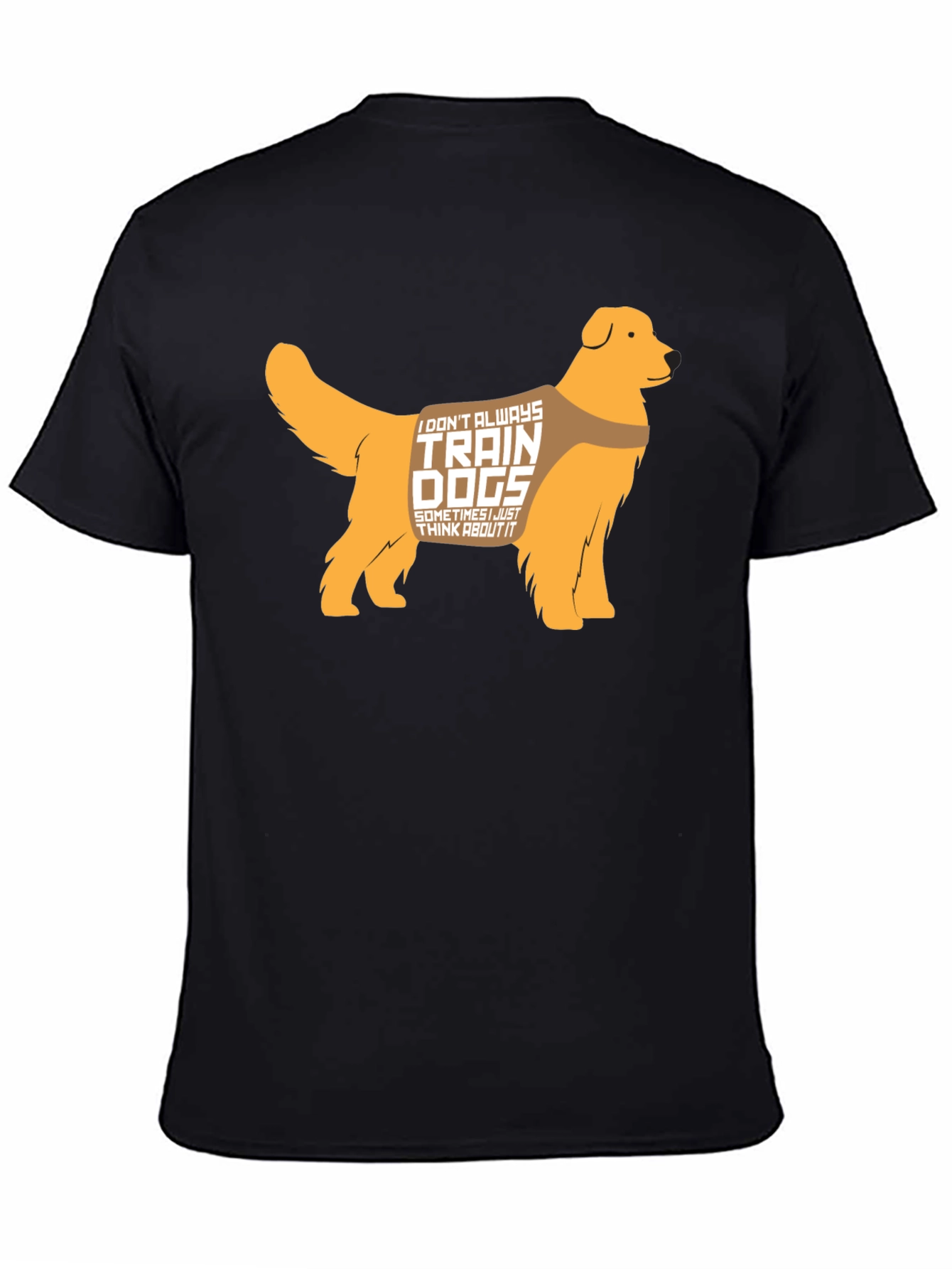 Black Dog Trainer T-Shirt - Golden Retriever Design view 4