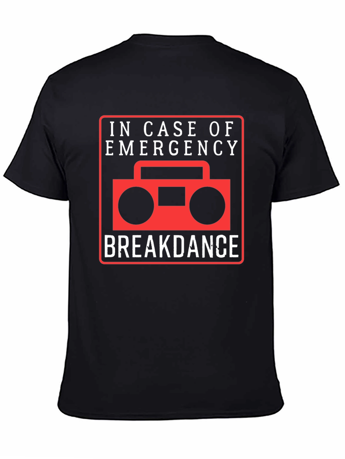 Black Breakdance Emergency T-Shirt - Funny Music & Dance Tee view 4