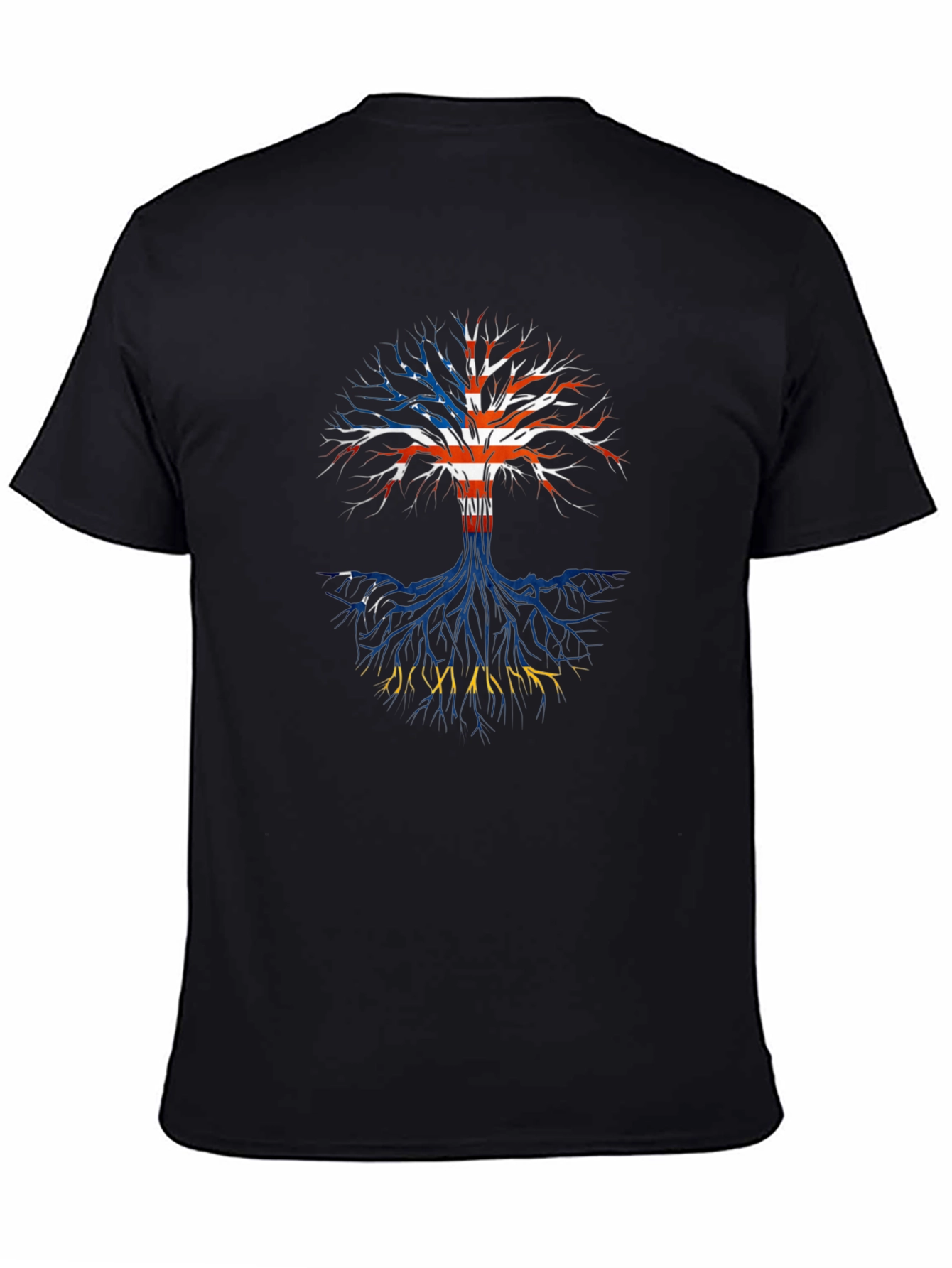 Black Patriotic Tree Graphic Tee view 4
