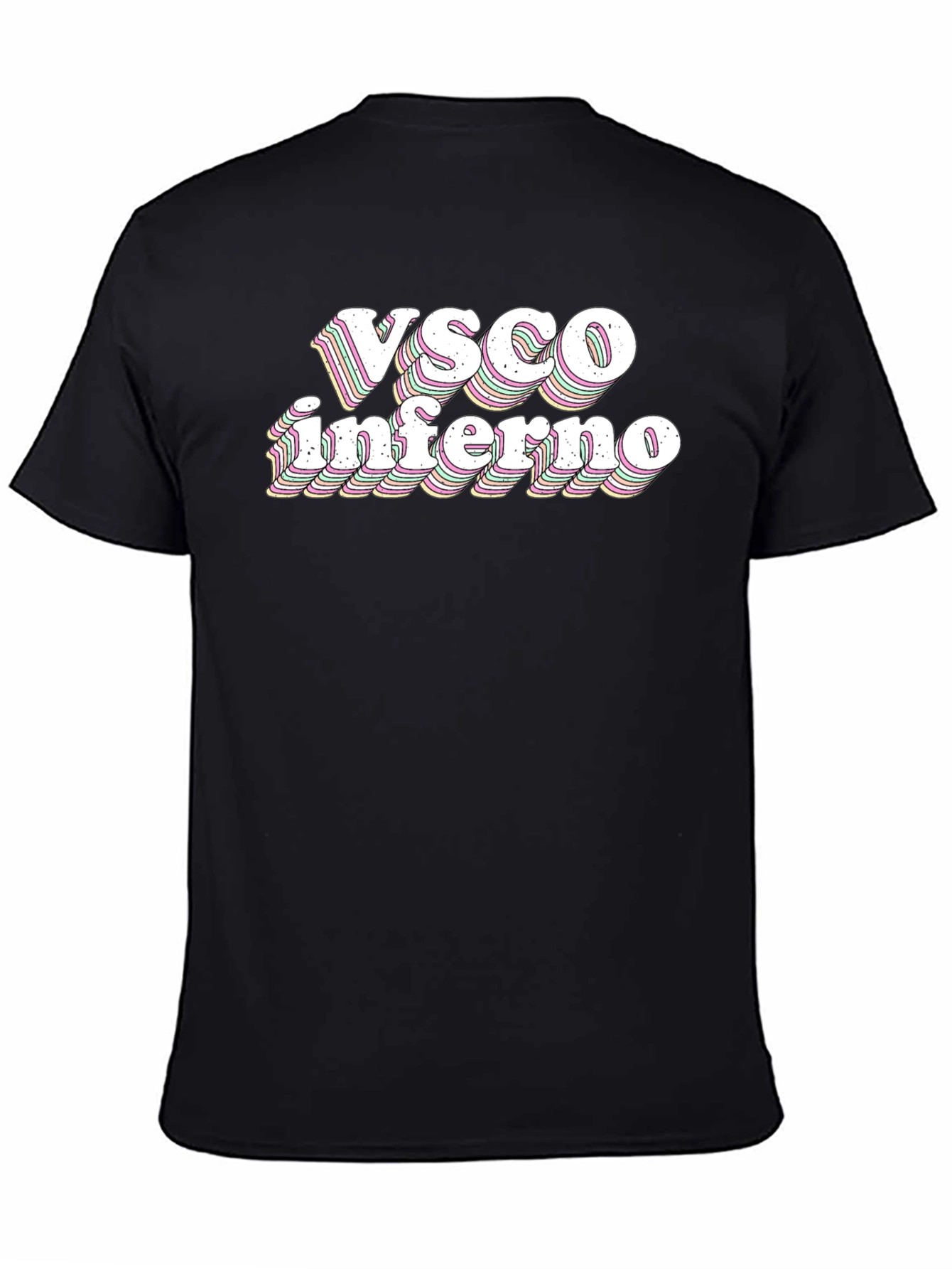 Black VSCO Inferno Graphic T-Shirt - Retro Style Tee view 4