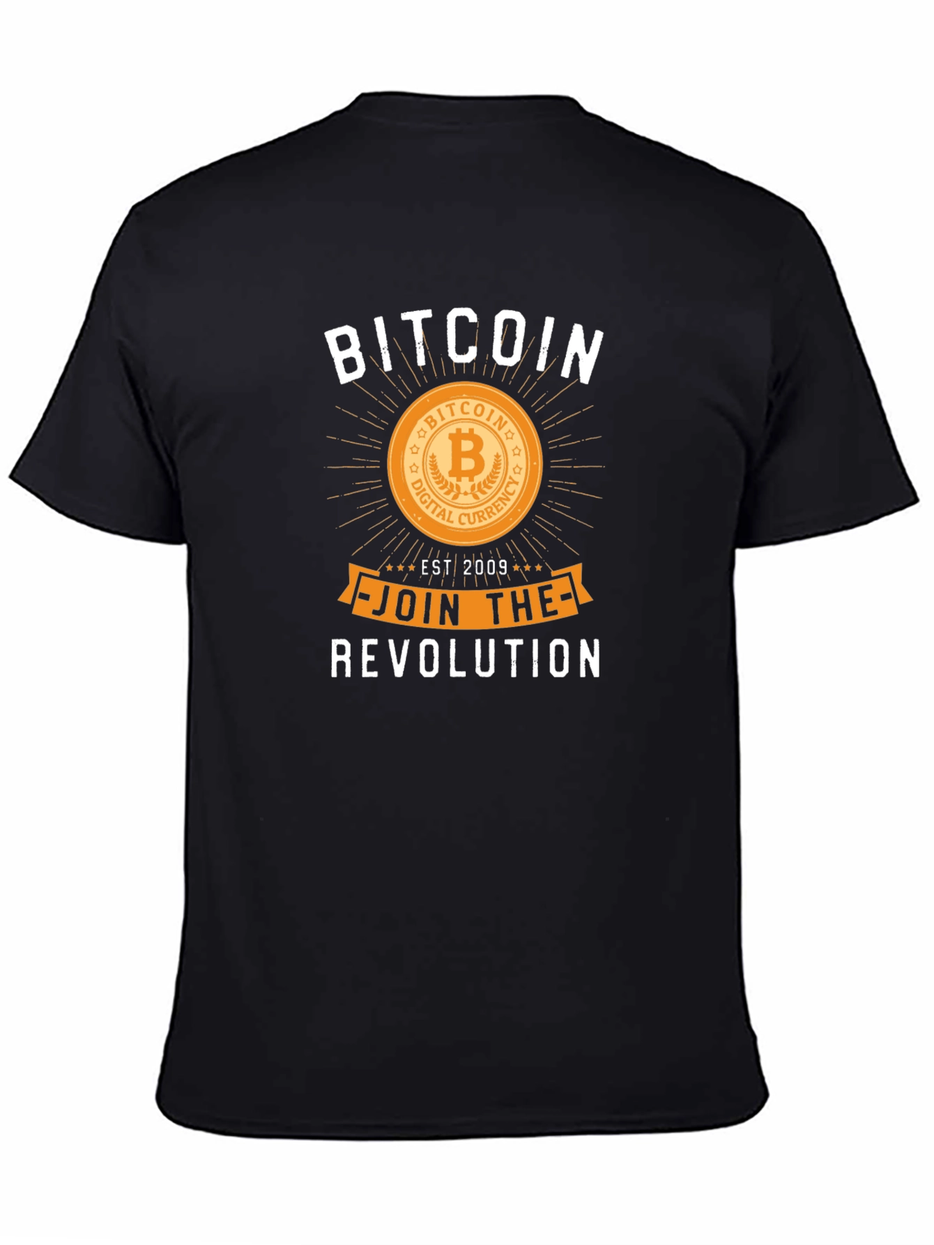 Black Bitcoin Revolution T-Shirt Crypto Investor Tee view 4