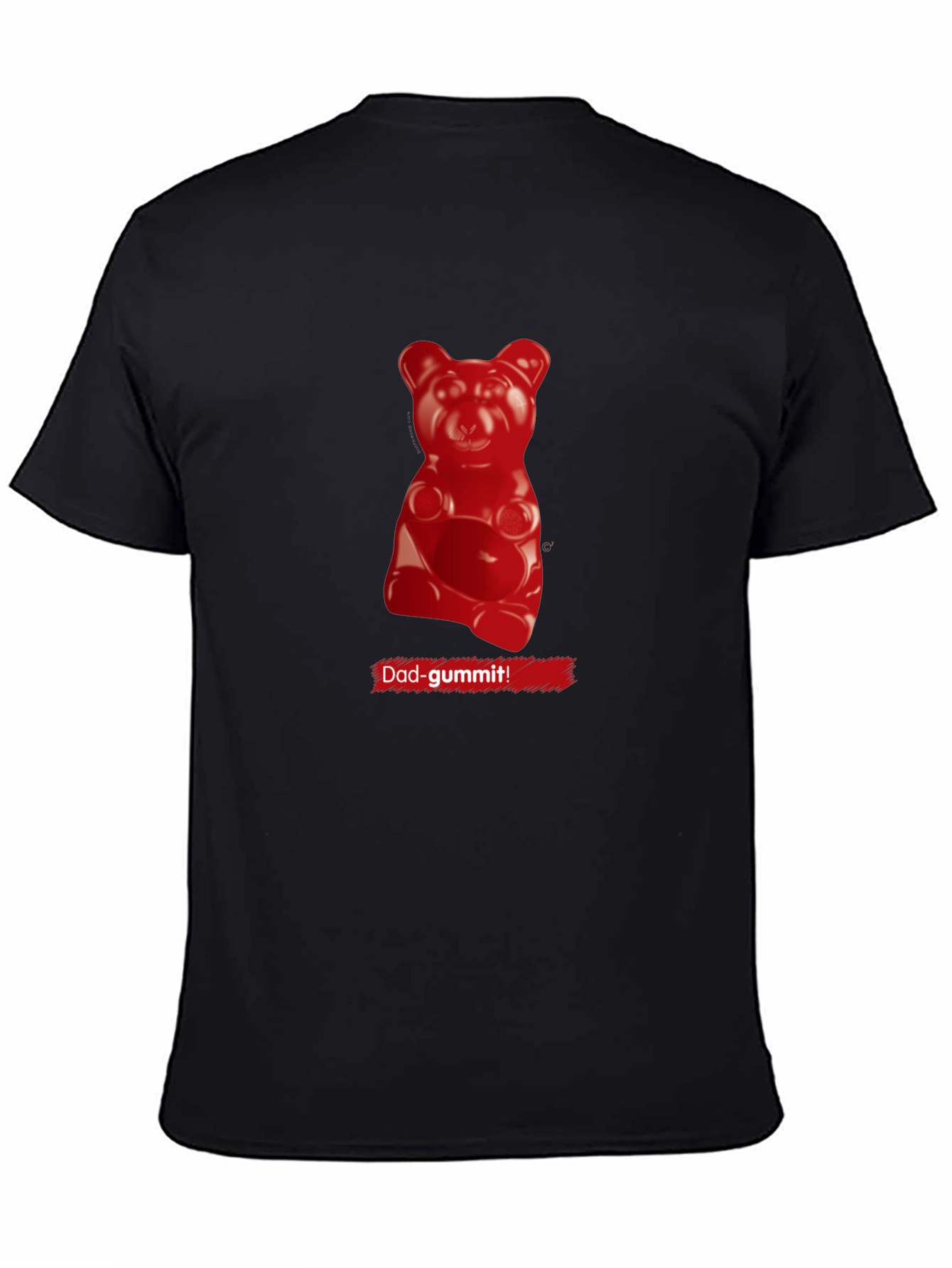 Black Dad-gummit Gummy Bear T-Shirt view 4