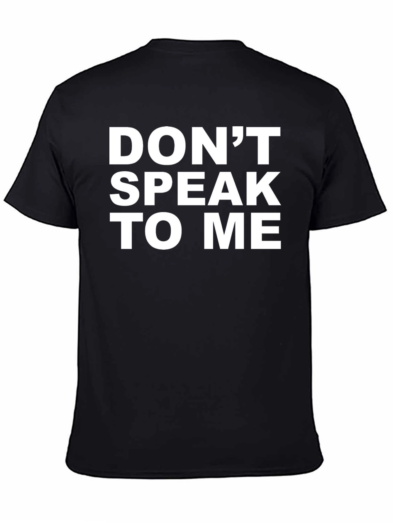 Black Don't Speak To Me Graphic Tee - Black Cotton view 4