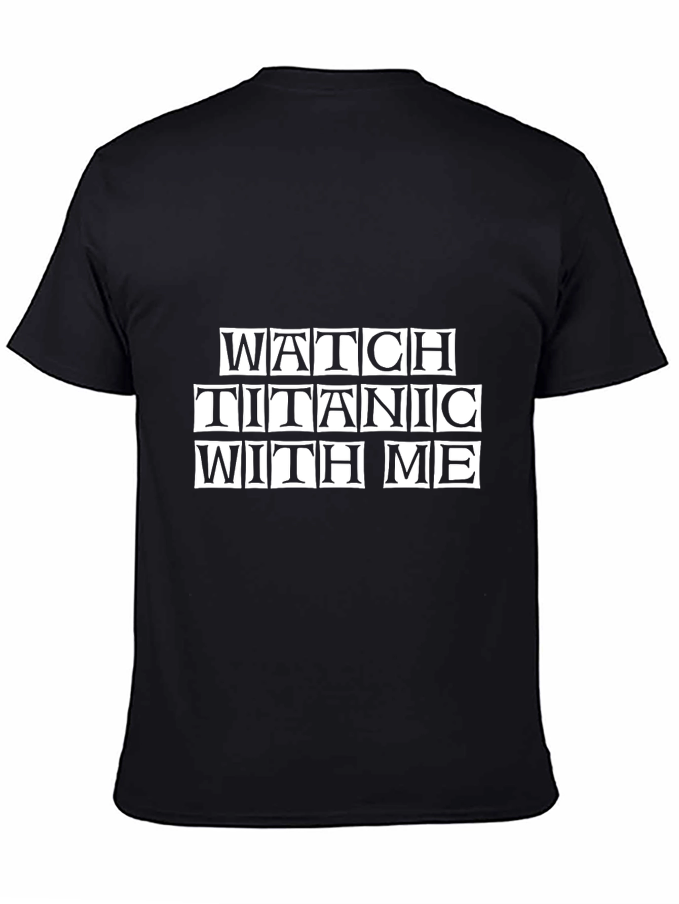 Black Titanic Movie Night Black T-Shirt view 4
