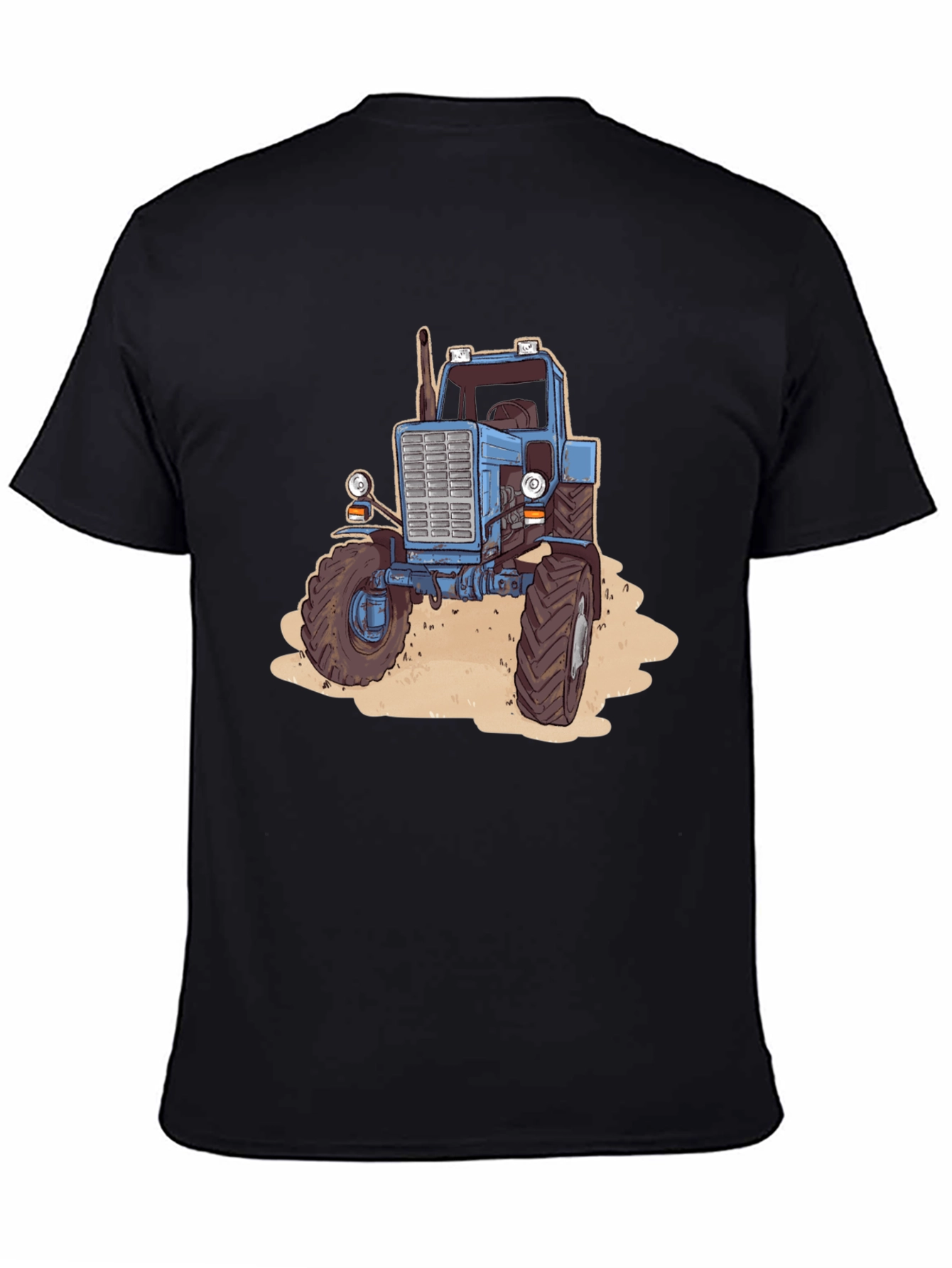 Tractor Graphic Tee - Black Cotton Blend - 4
