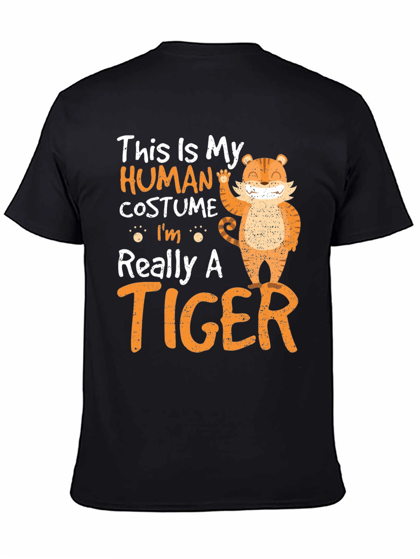 Black Human Costume Tiger T-Shirt view 4