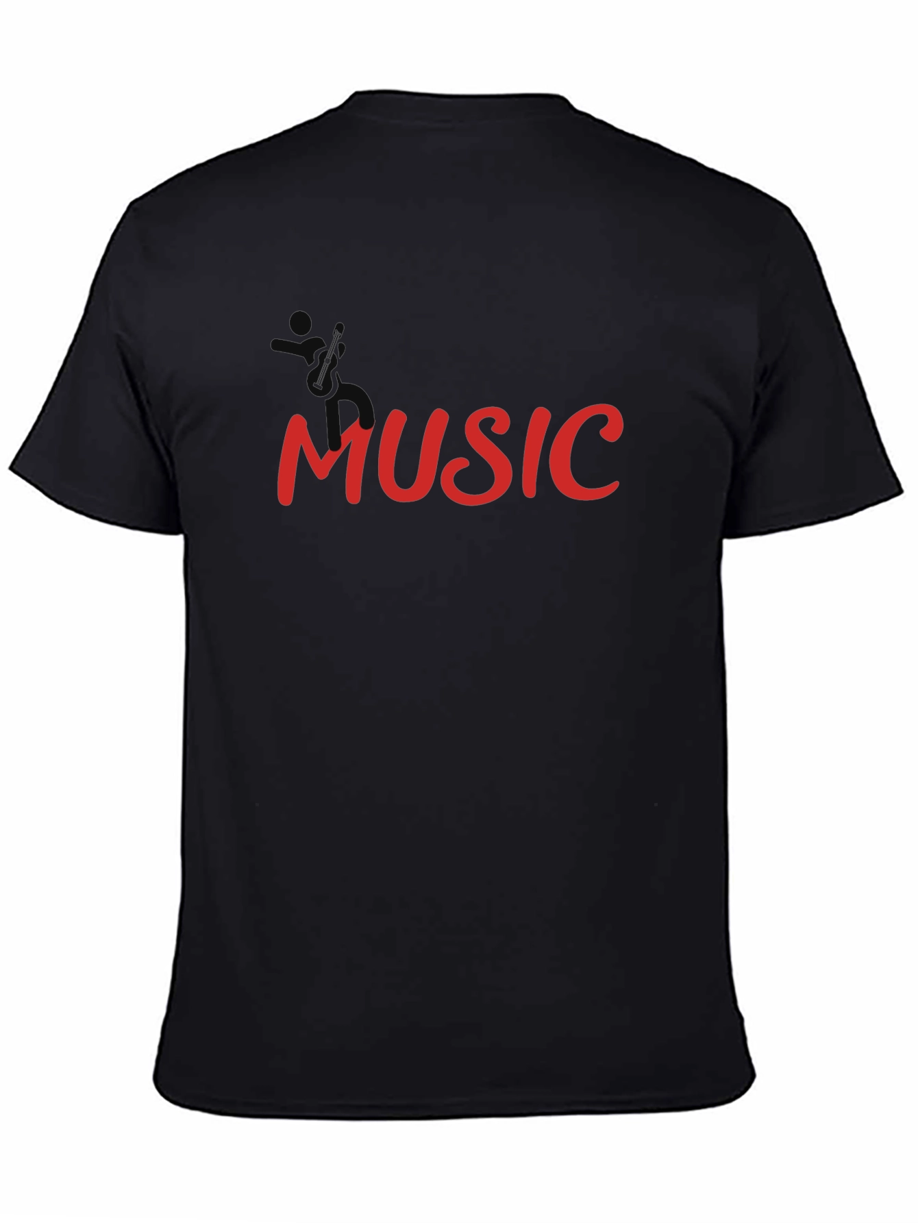 Black Music Graphic Black T-Shirt view 4