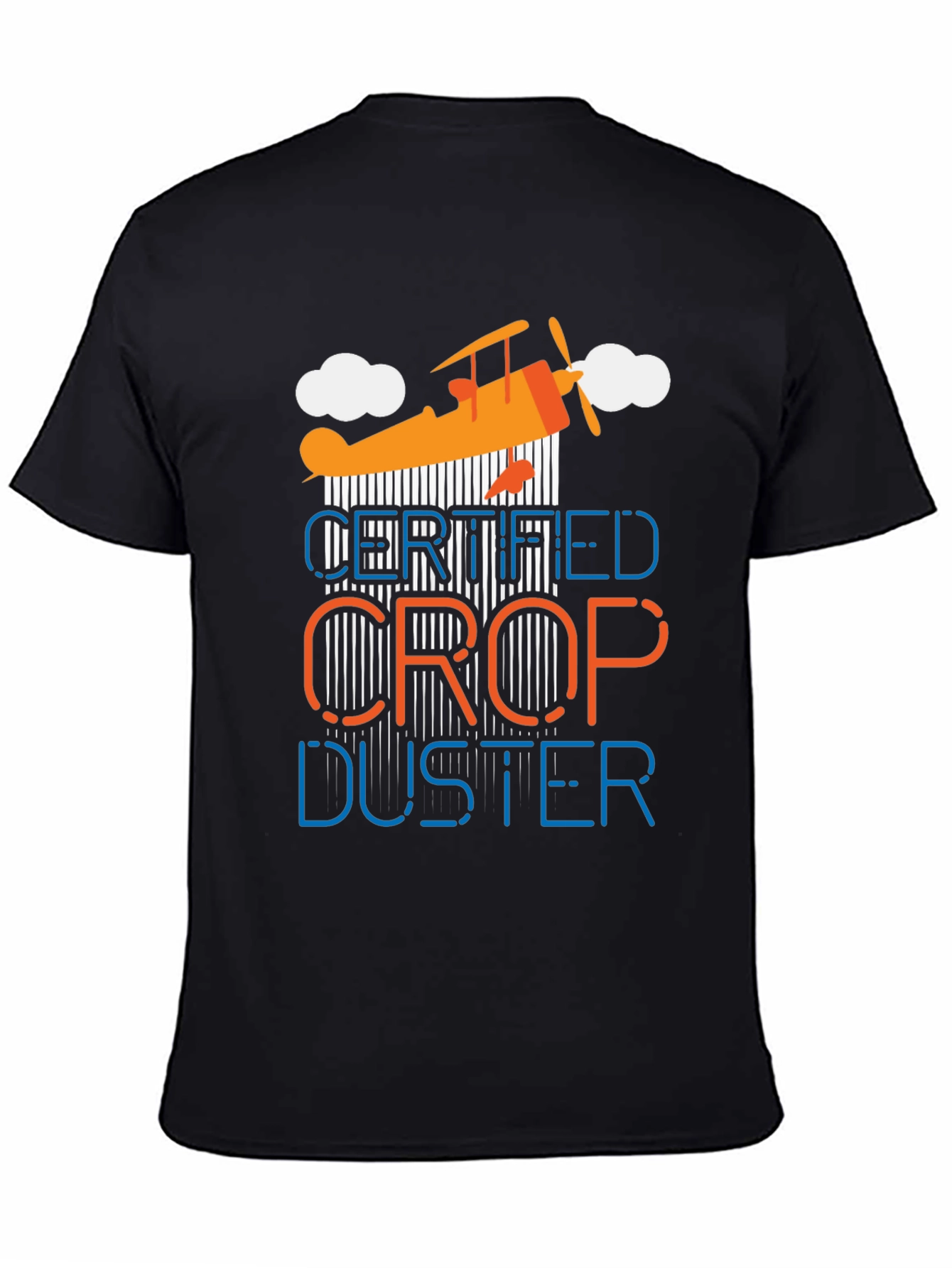 Black Certified Crop Duster Graphic T-Shirt view 4