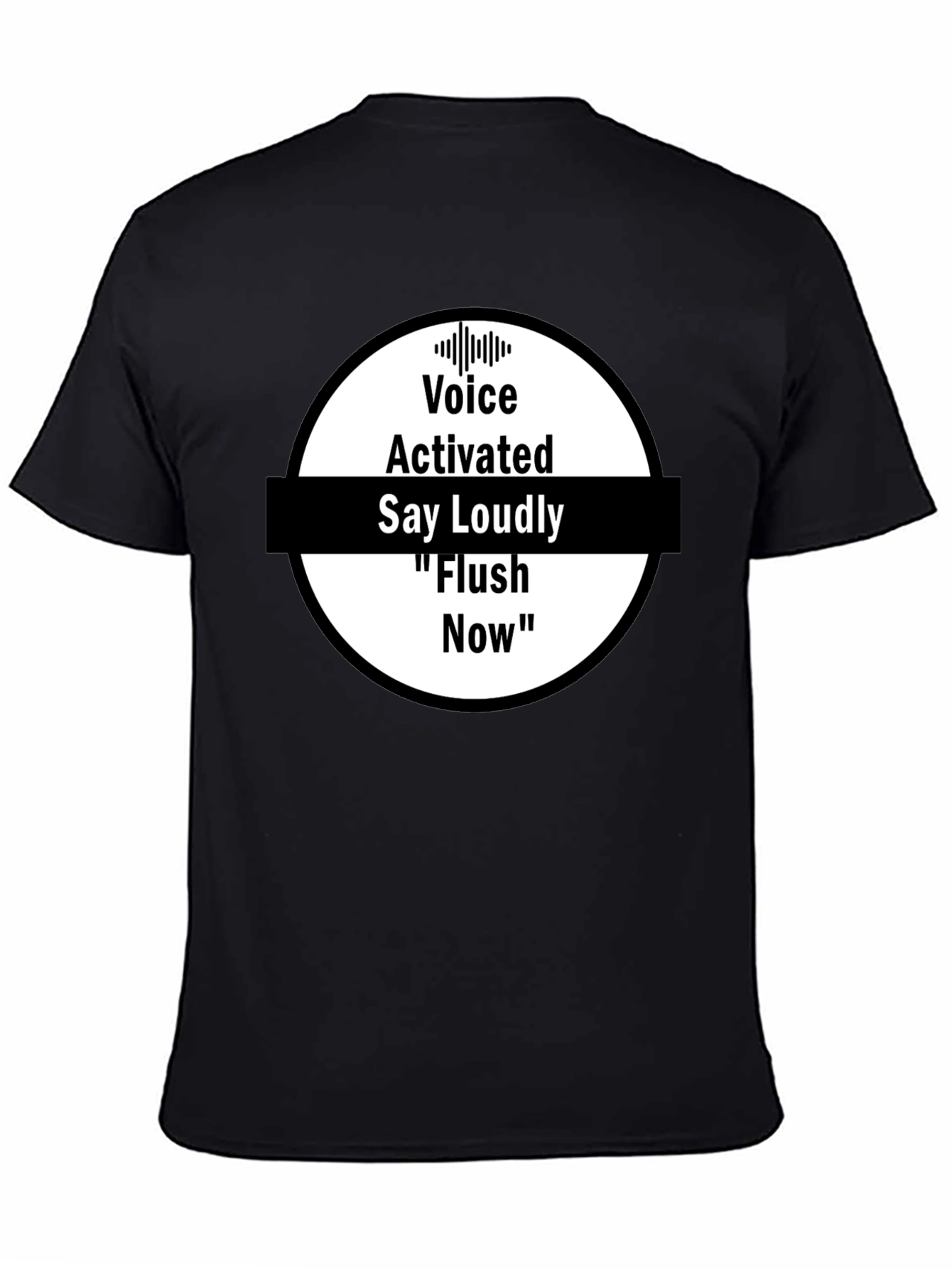 Black Voice Activated Flush Now T-Shirt - Black view 4