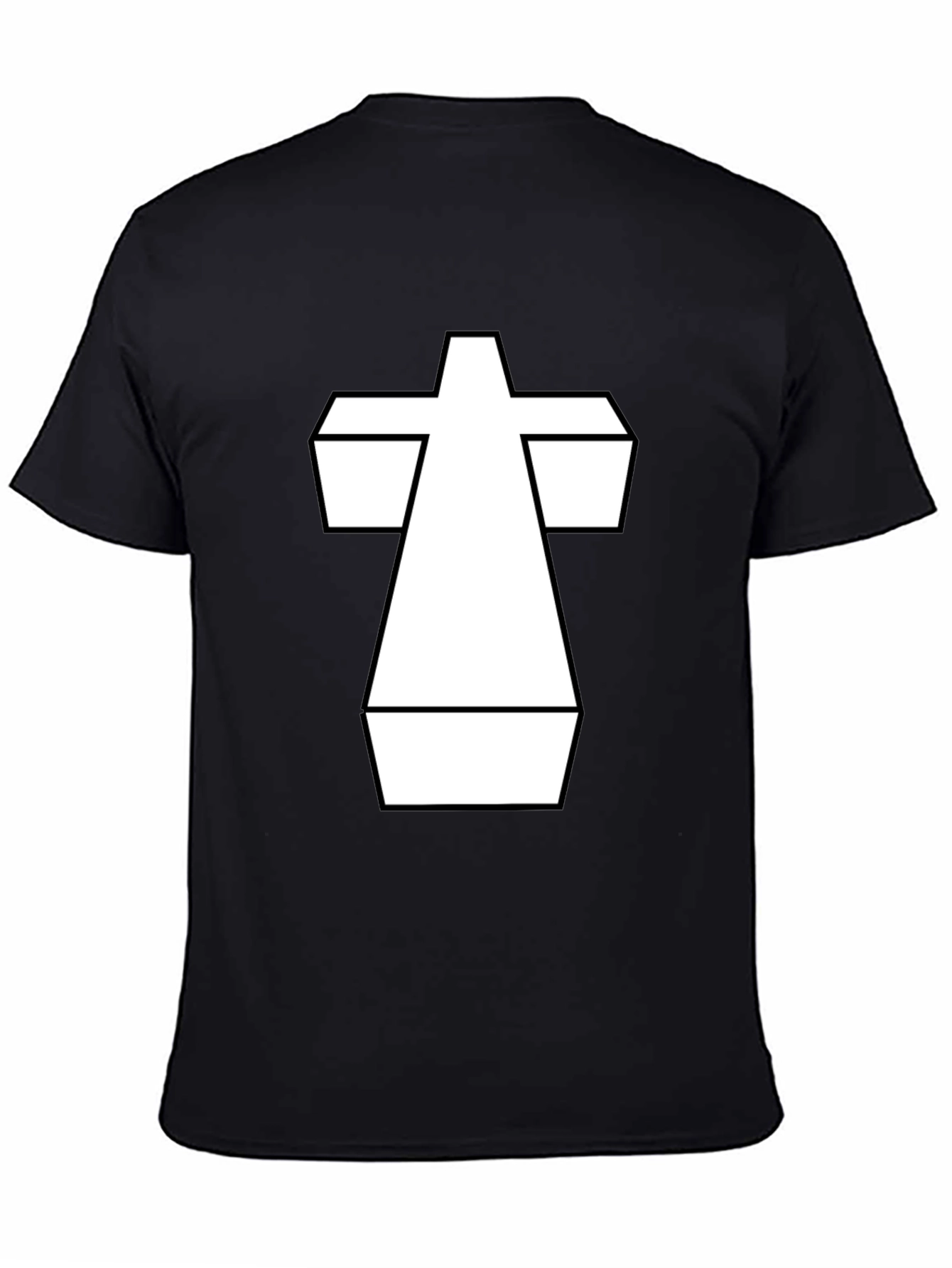 Black Abstract Graphic Black T-Shirt view 4