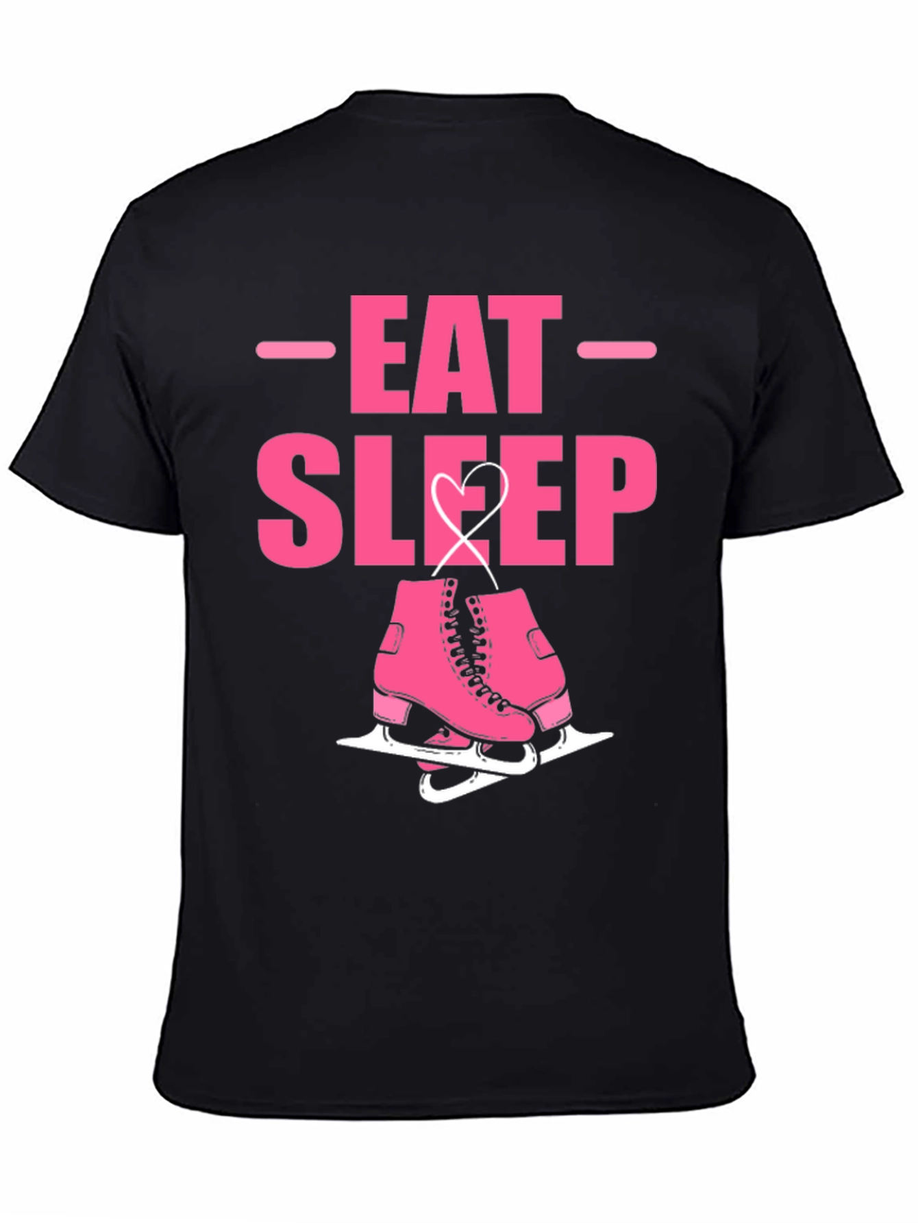 Black Eat Sleep Skate Graphic Tee - Ice Skating T-Shirt view 4