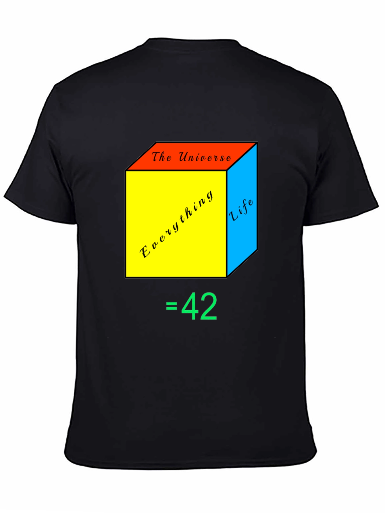 Black The Answer to Life T-Shirt view 4