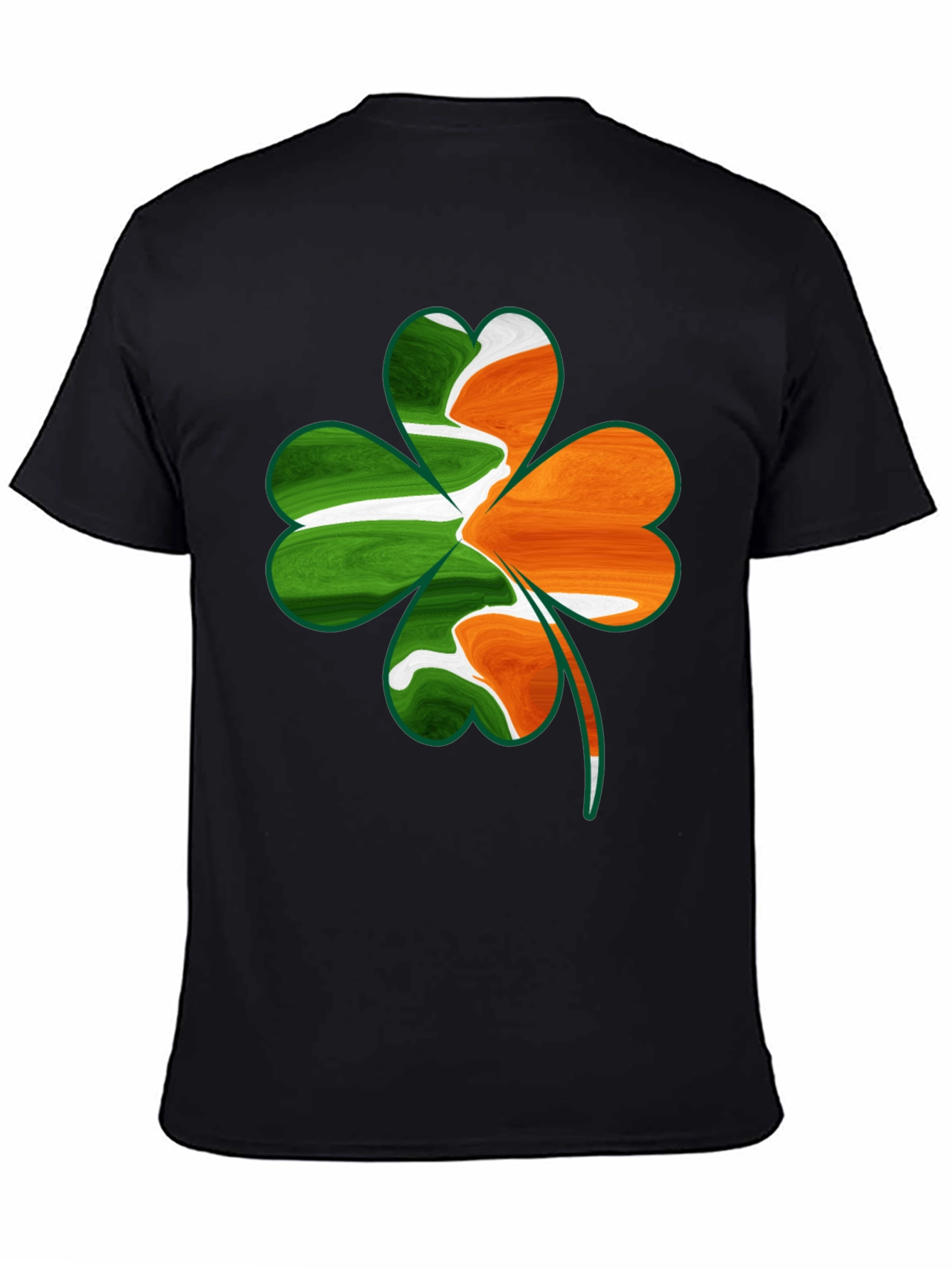 Black Irish Shamrock Graphic Tee - St. Patrick's Day view 4