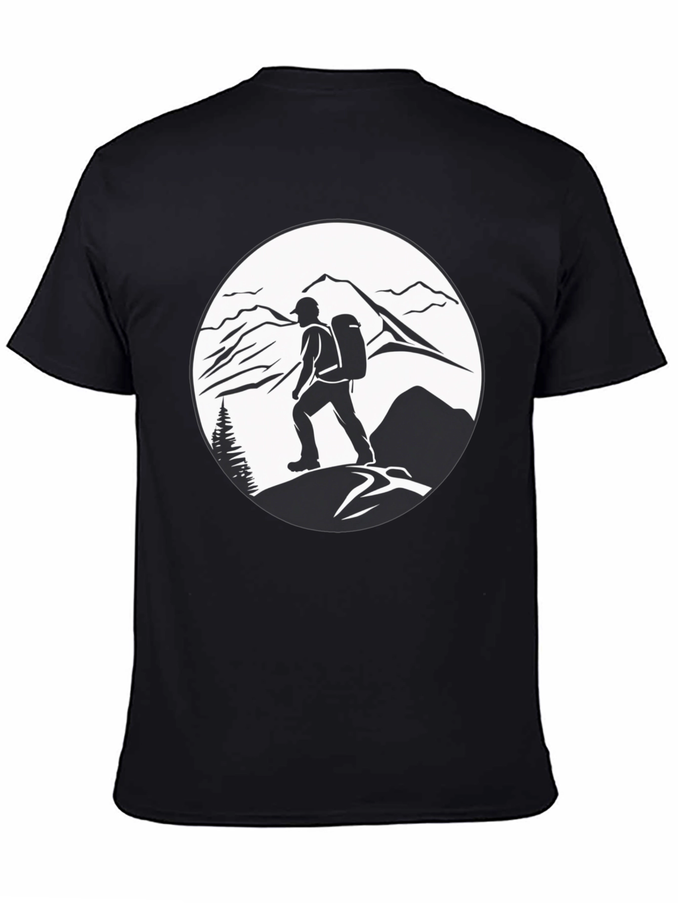 Black Mountain Hiker Graphic Tee - Adventure Ready Shirt view 4