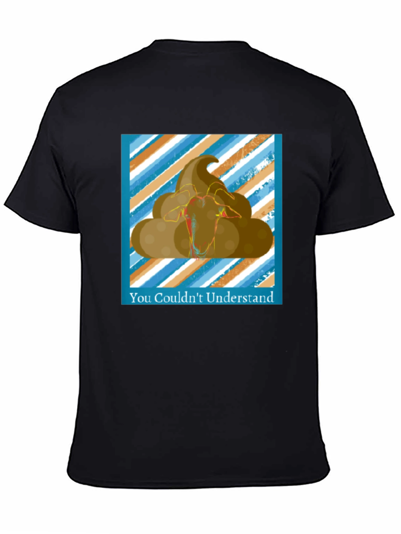 Black Funny Goat Poop T-Shirt - You Couldn't Understand view 4