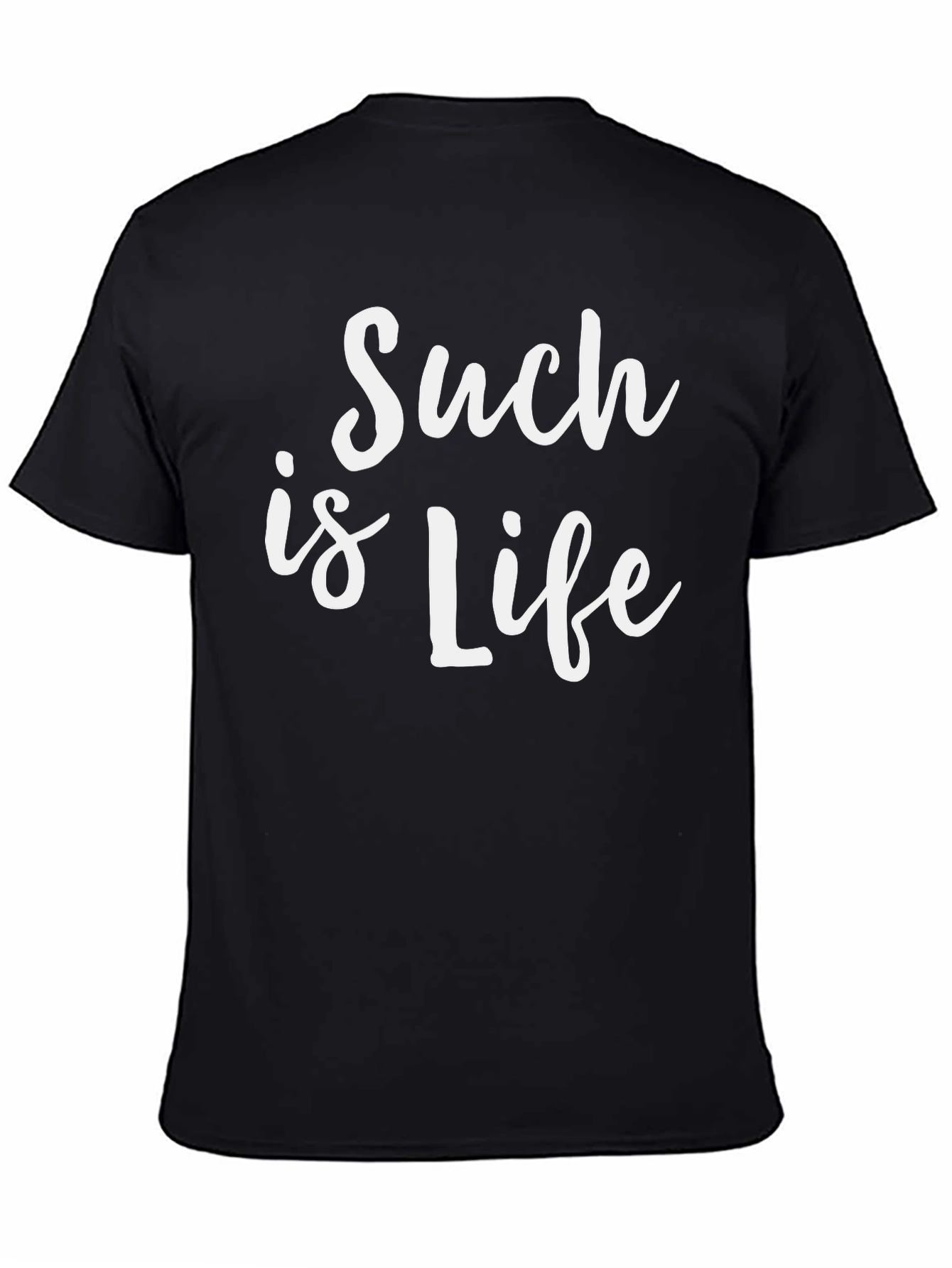 Black Such is Life Graphic Tee - Casual Black T-Shirt view 4