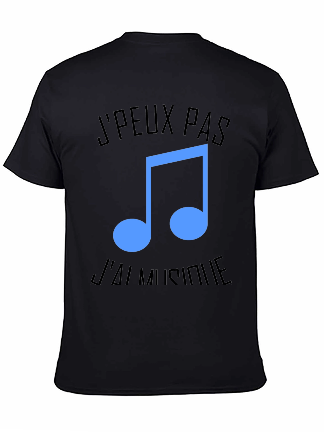 Black Music Lover Tee: "J'Peux Pas, J'ai Musique" view 4