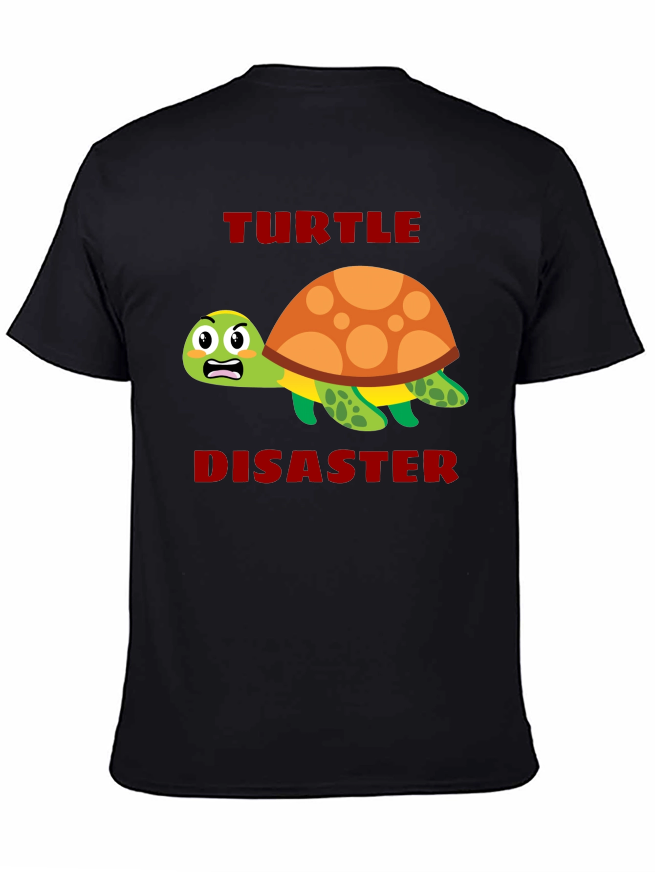 Black Turtle Disaster Graphic Tee - Funny Cartoon Turtle Shirt view 4