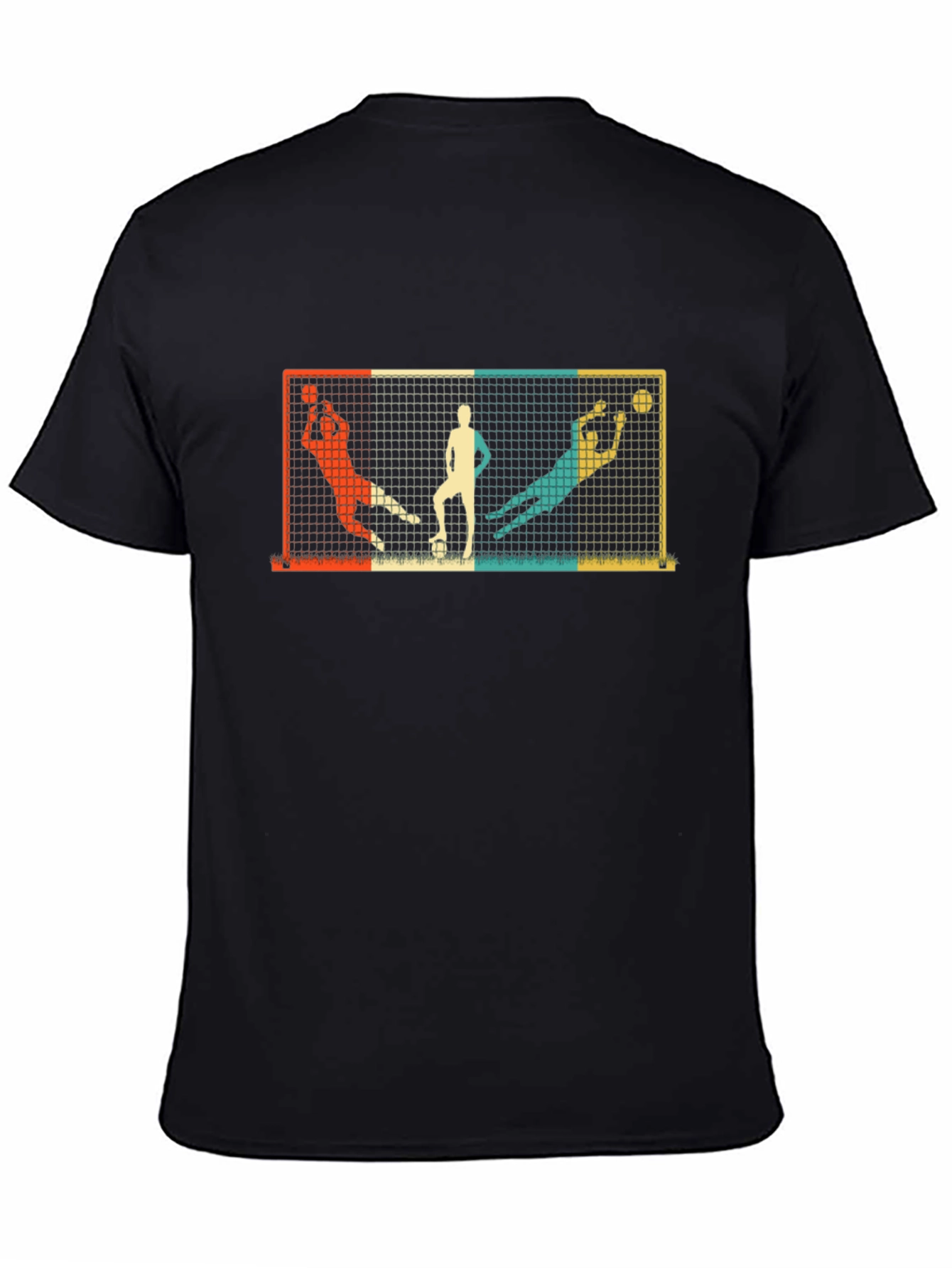Black Retro Goalie Graphic T-Shirt view 4