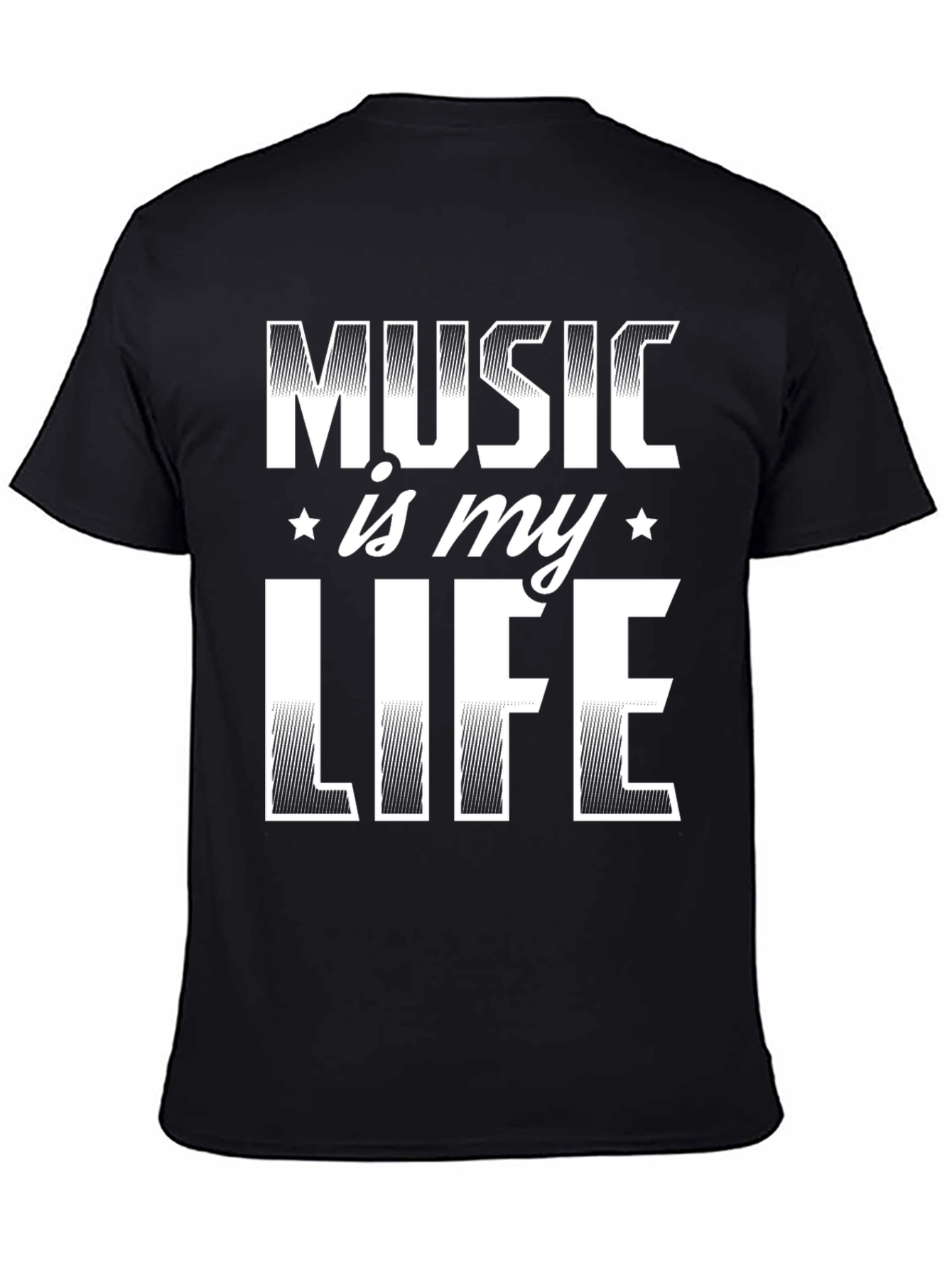 Black Music Is My Life Black T-Shirt view 4
