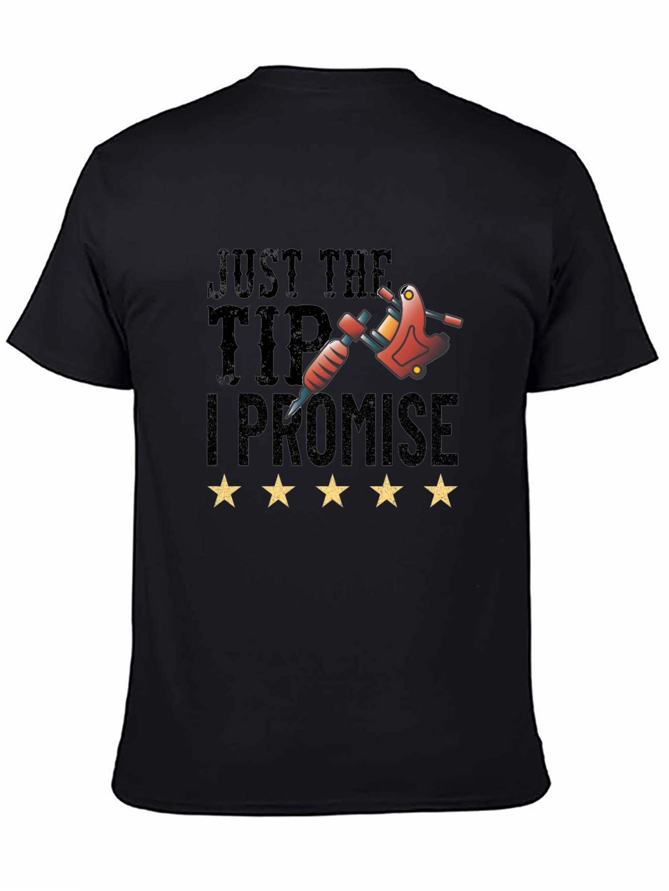 Black Just the Tip I Promise Graphic Tee view 4