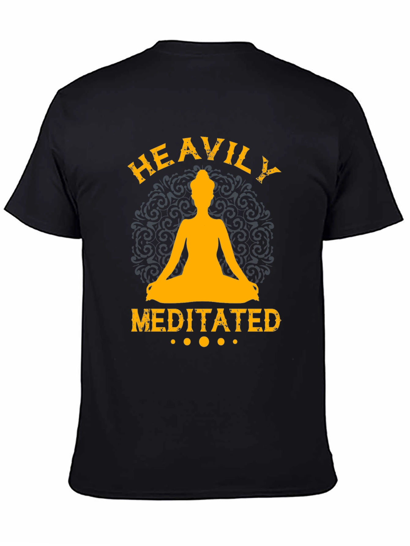 Black Heavily Meditated Black Graphic T-Shirt view 4